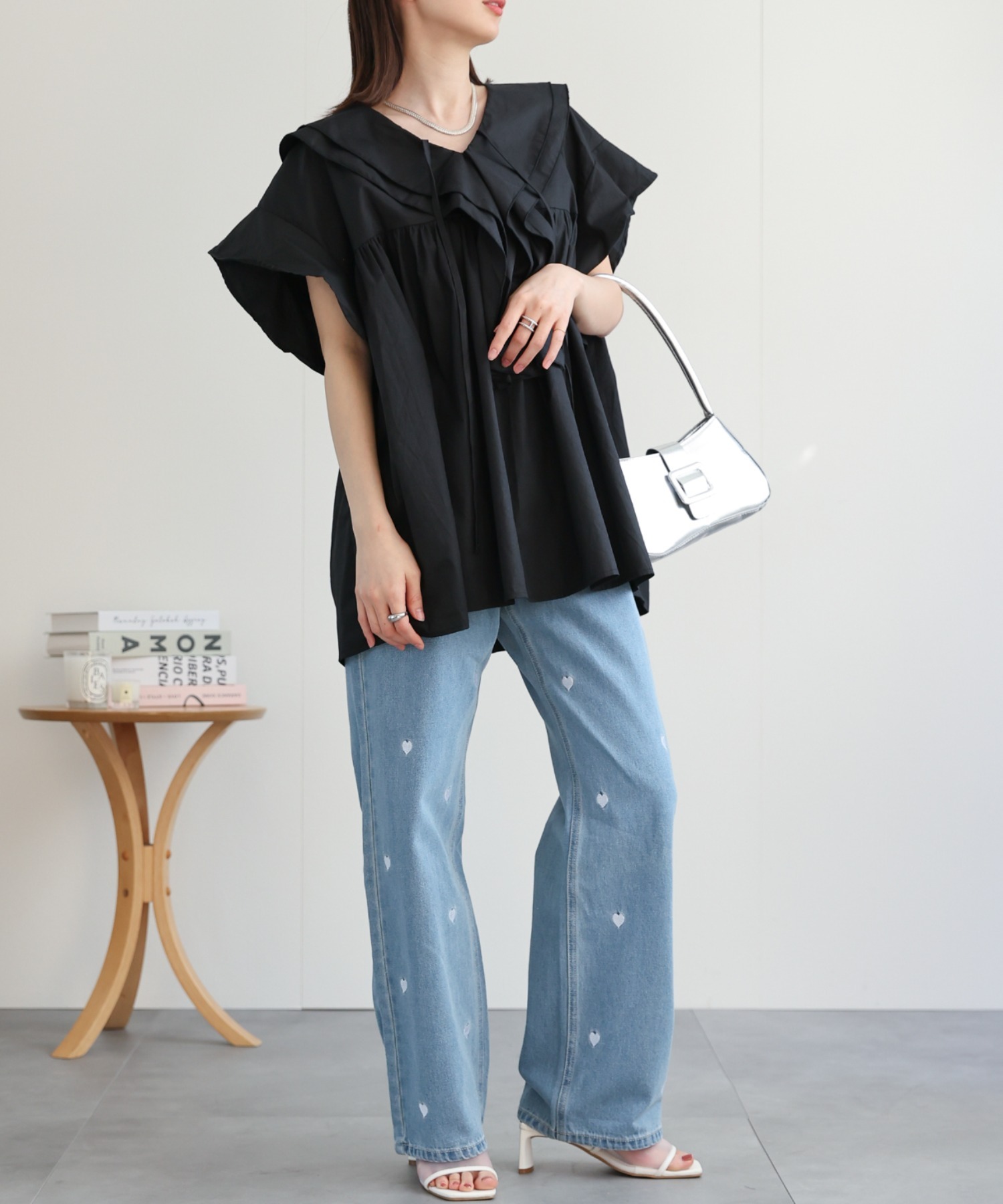 model：162cm 着用サイズ：F