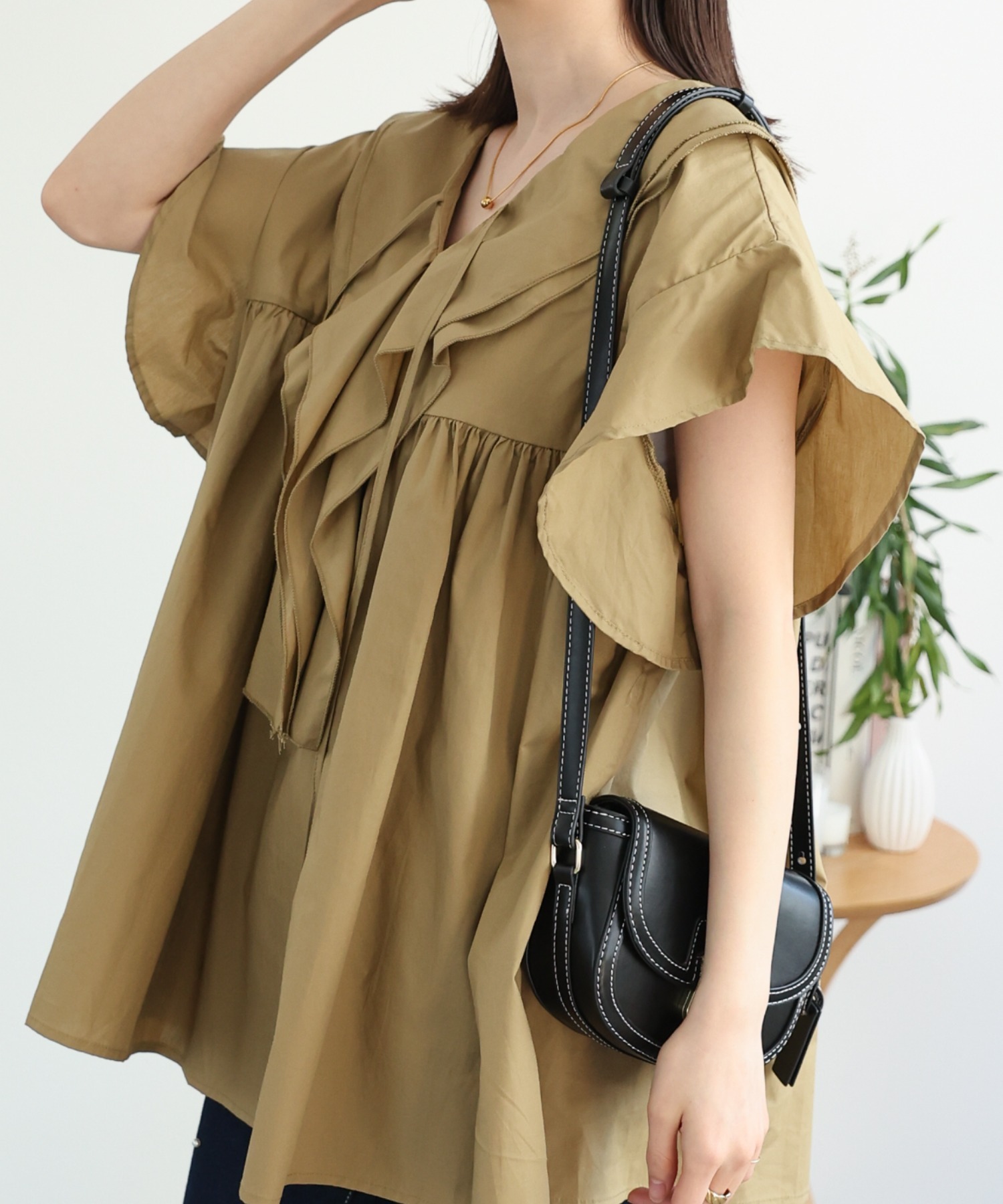 model：162cm 着用サイズ：F