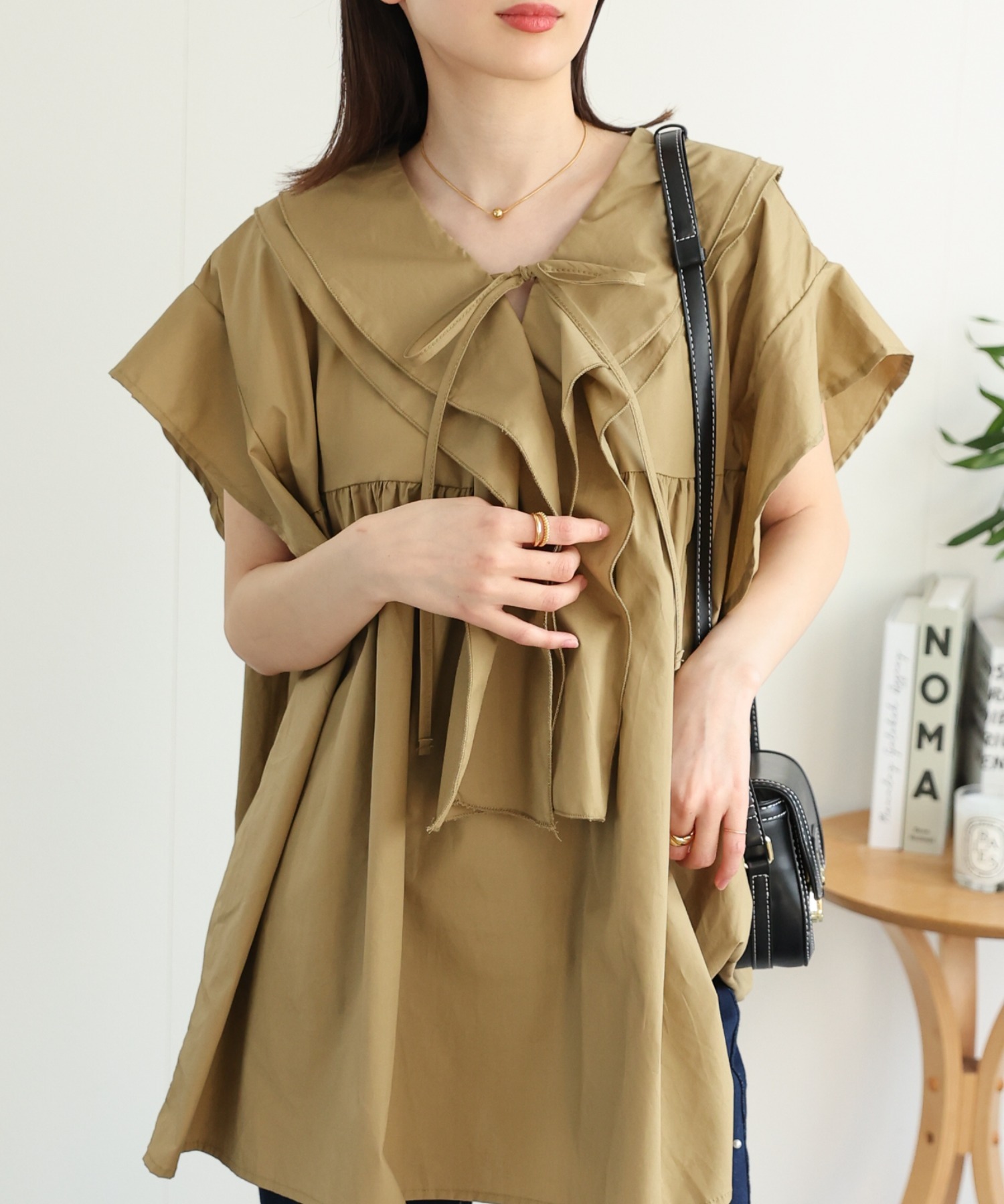 model：162cm 着用サイズ：F