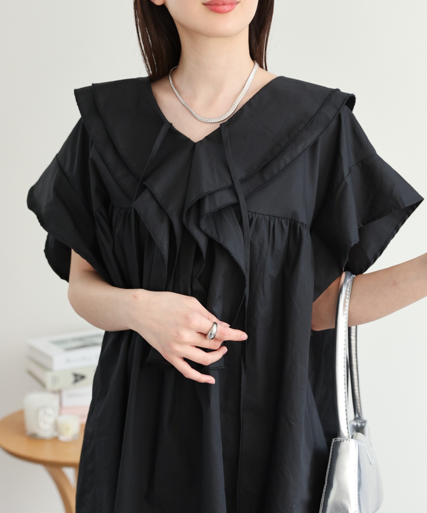 model：162cm 着用サイズ：F