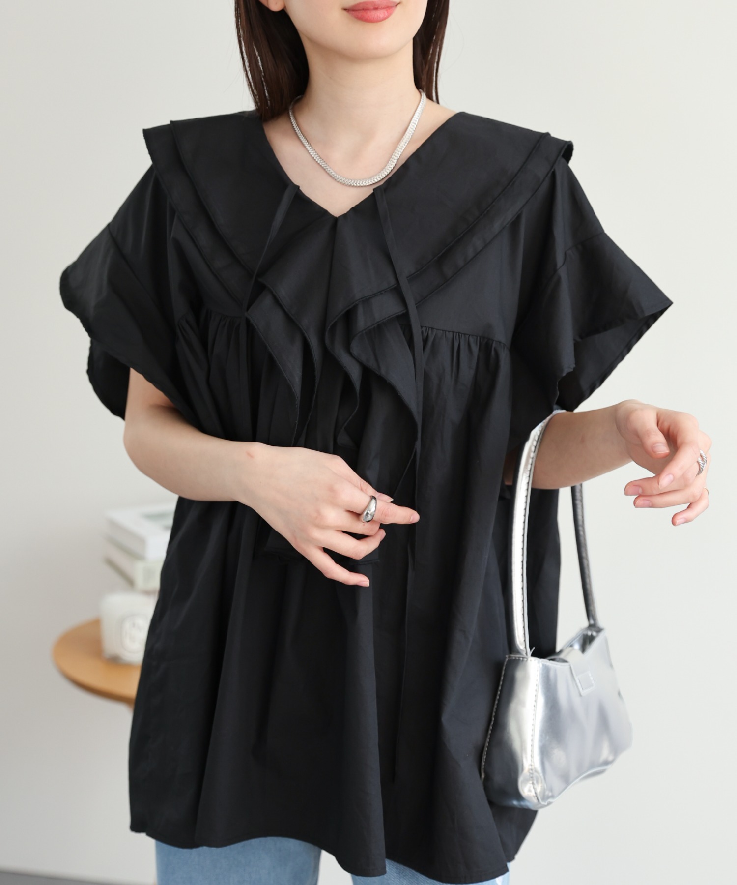 model：162cm 着用サイズ：F