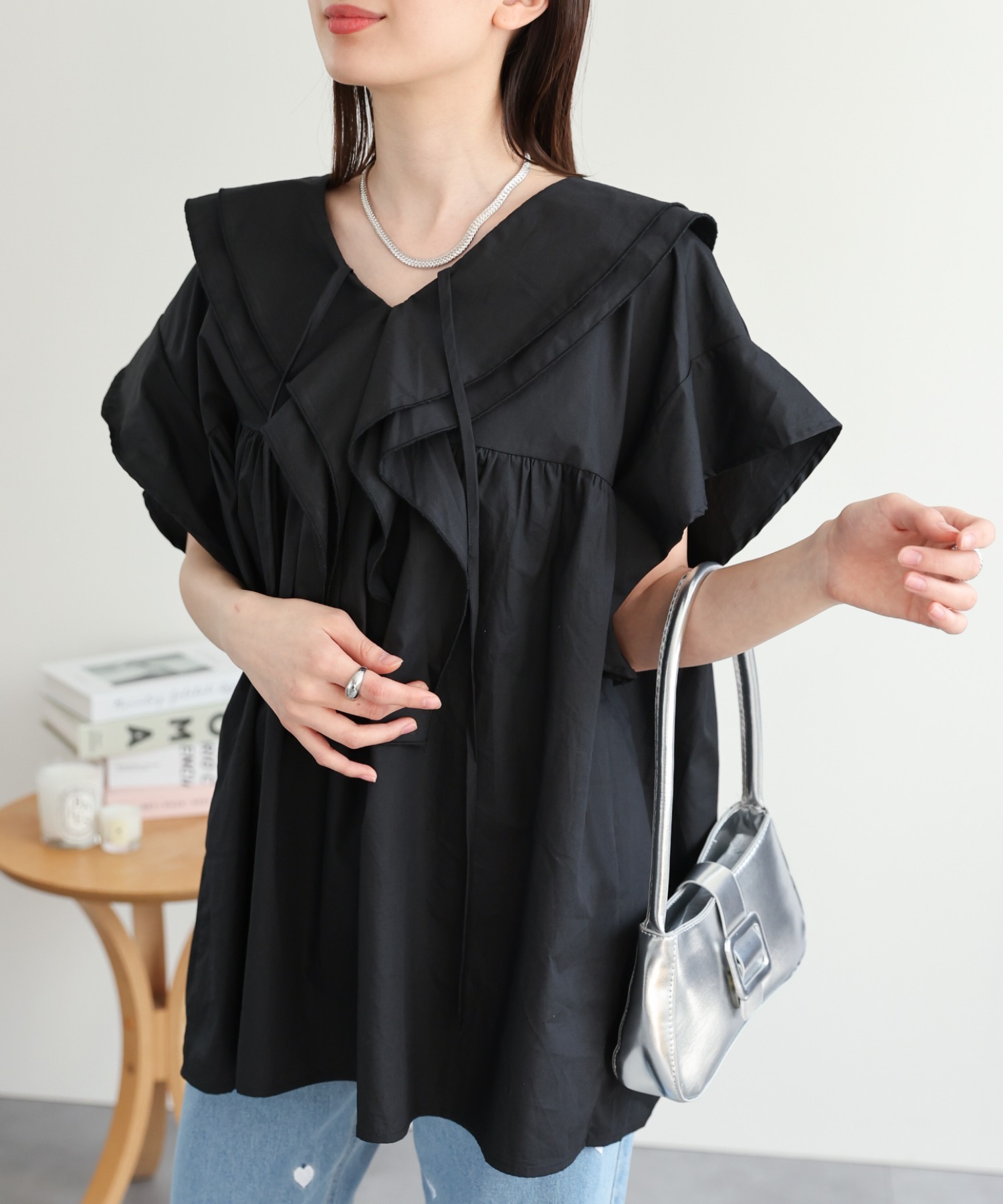 model：162cm 着用サイズ：F