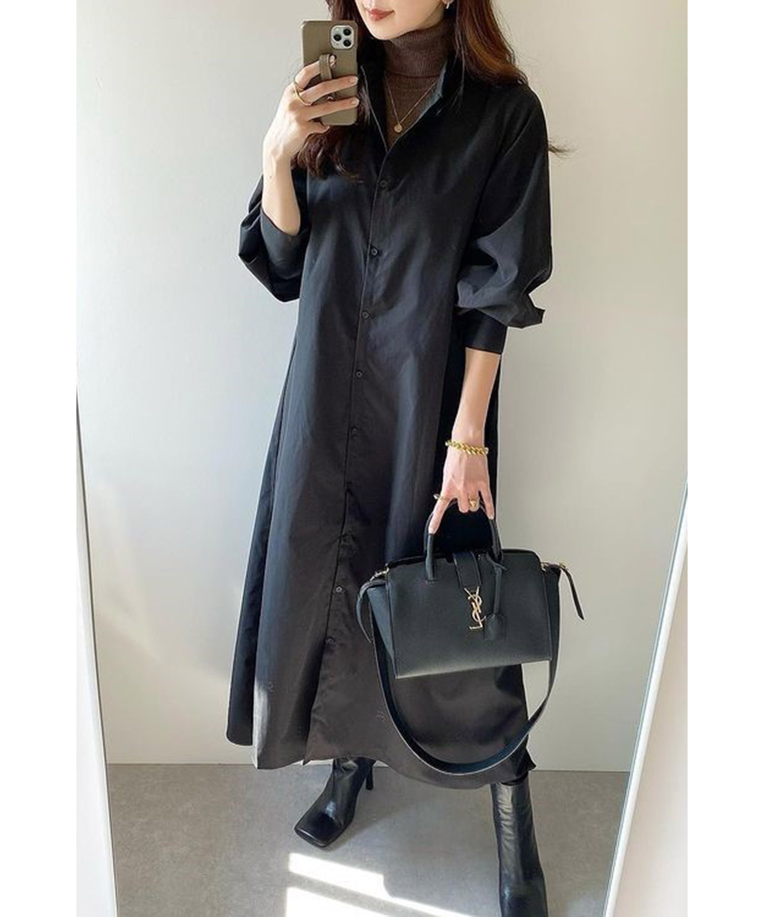 model：H165 着用サイズ：FREE