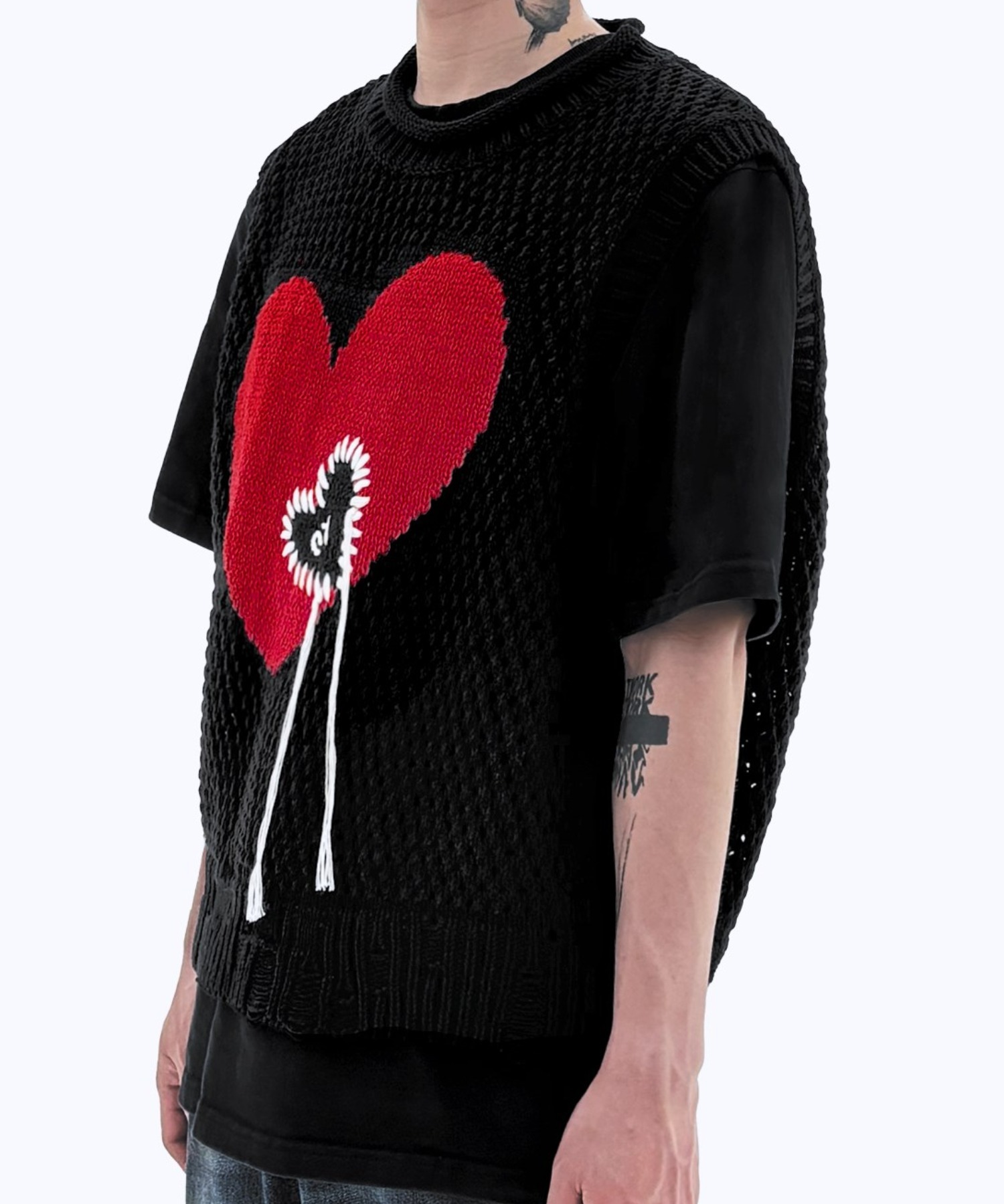 OY/オーワイ』 HEART STITCH KNIT VEST/ハートステッチニットベスト OY