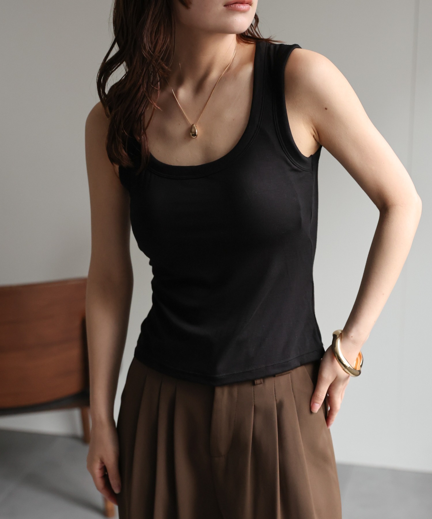 model：156cm　着用サイズ：Mサイズ