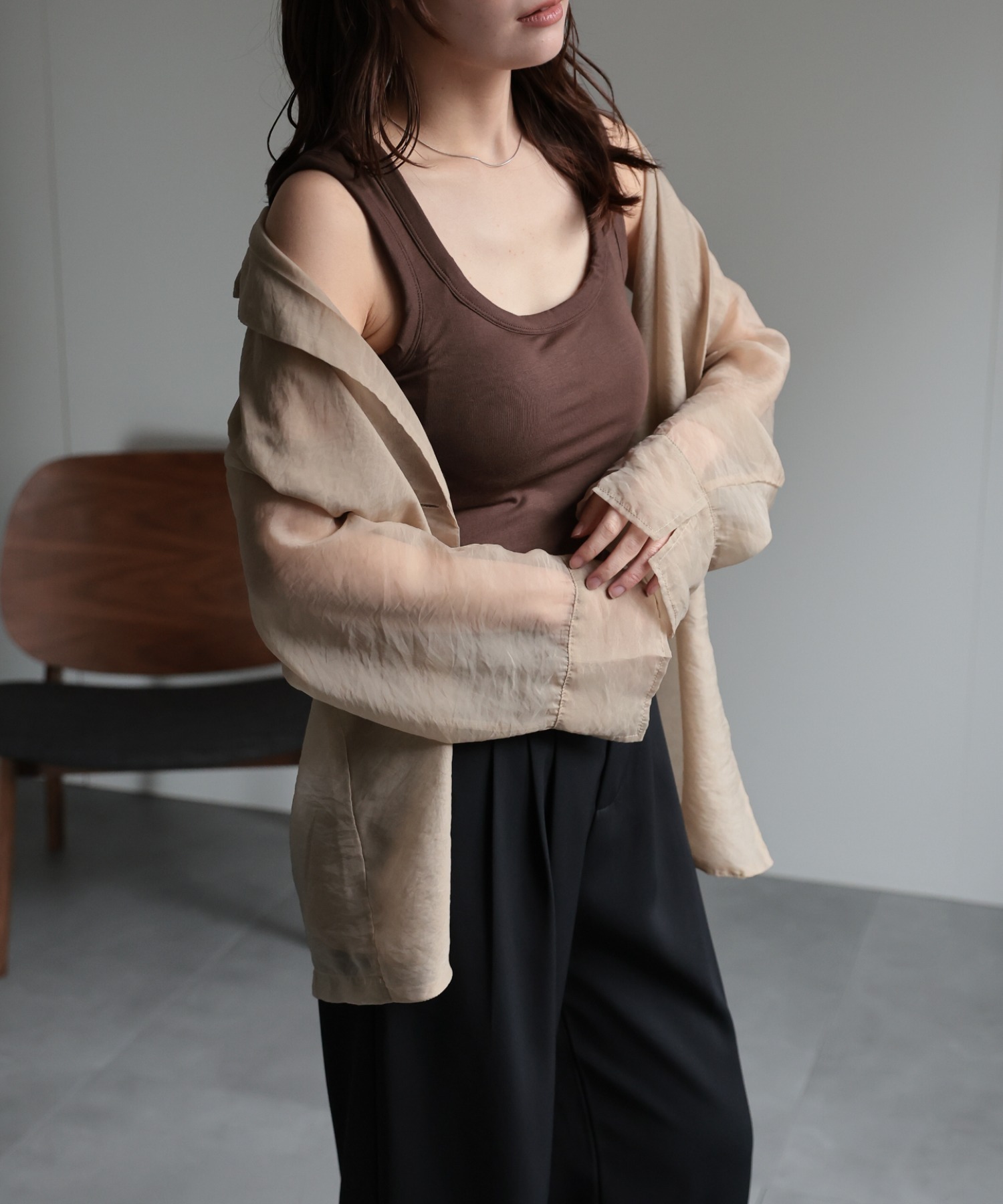 model：156cm　着用サイズ：Mサイズ