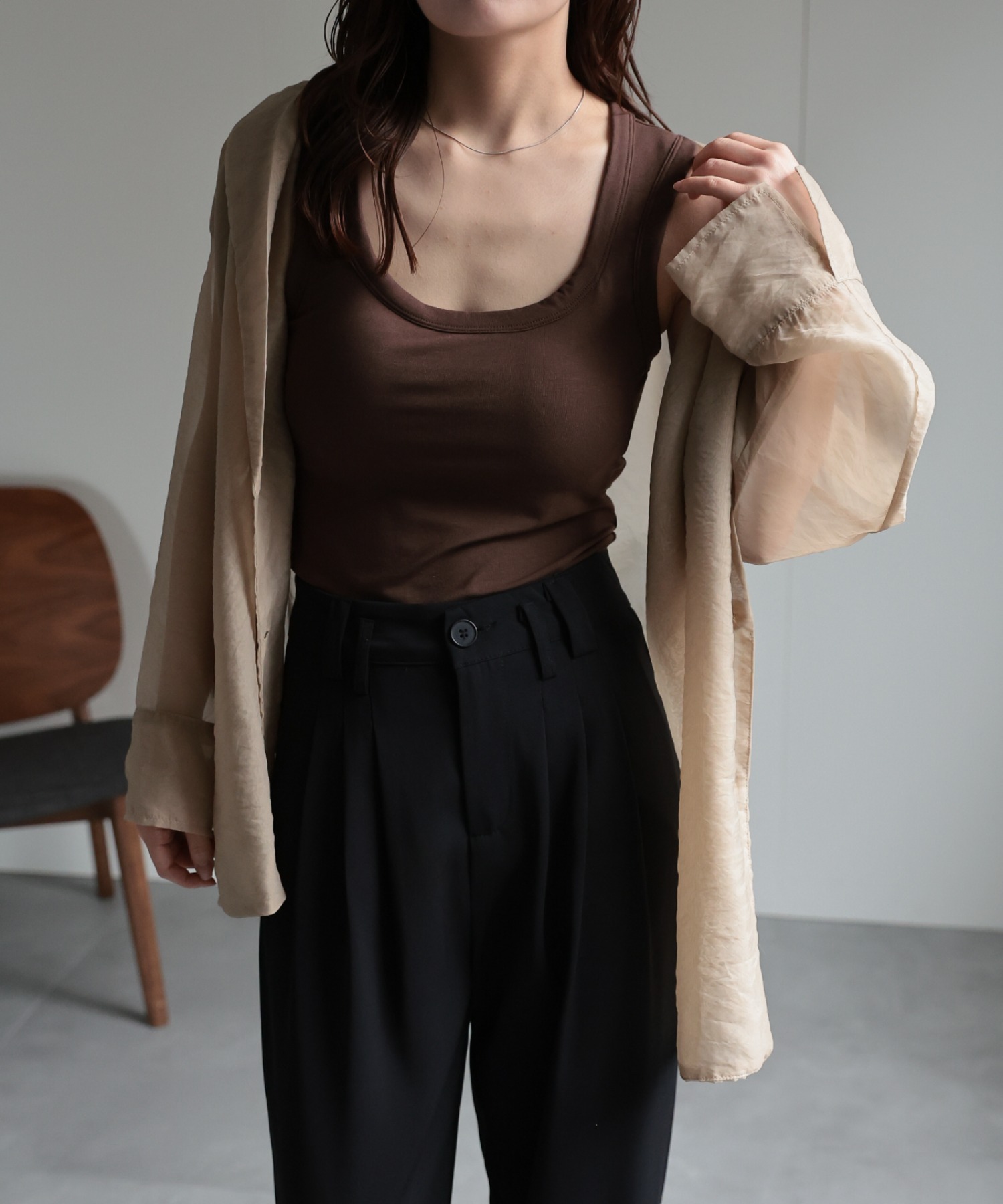 model：156cm　着用サイズ：Mサイズ