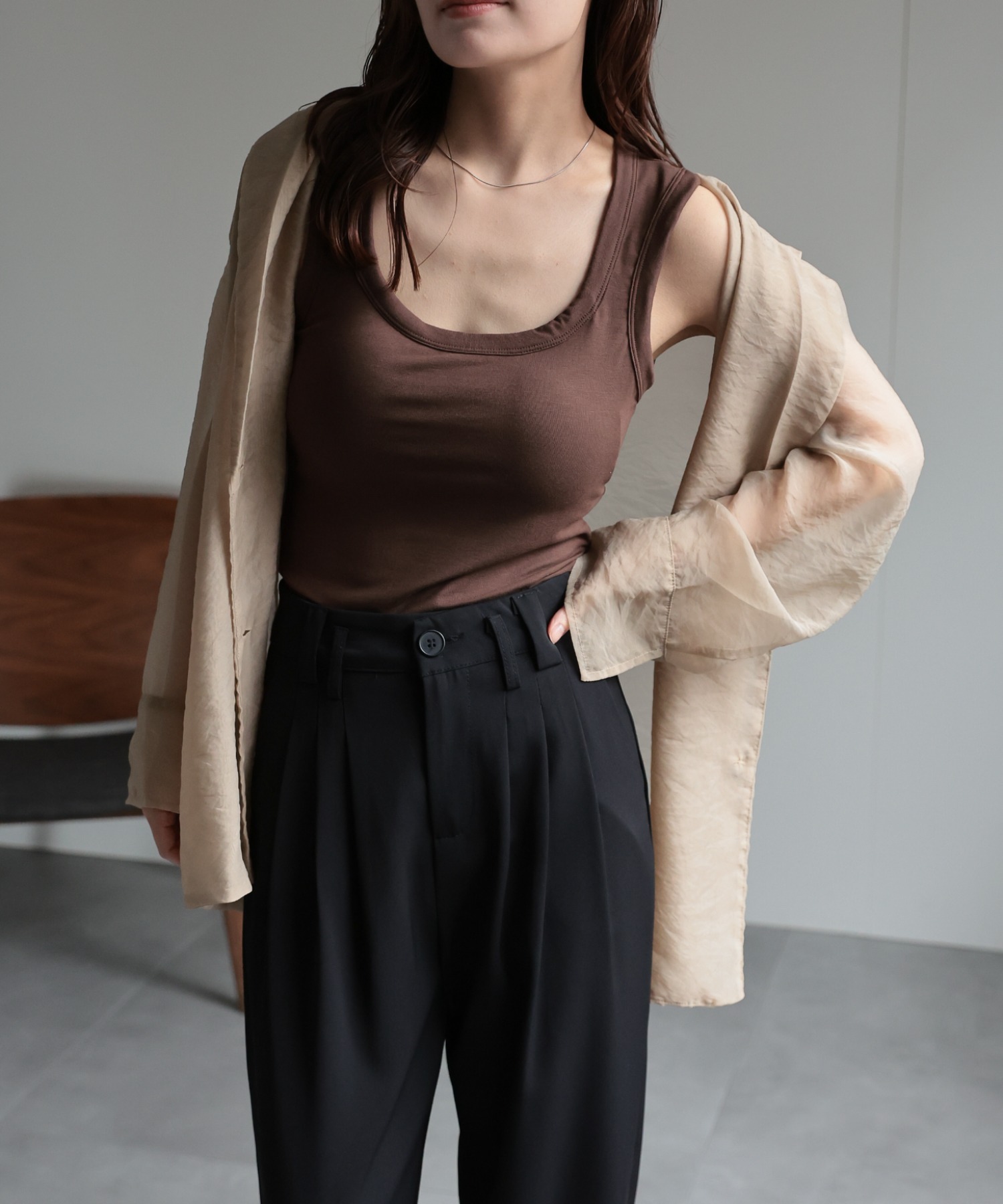 model：156cm　着用サイズ：Mサイズ