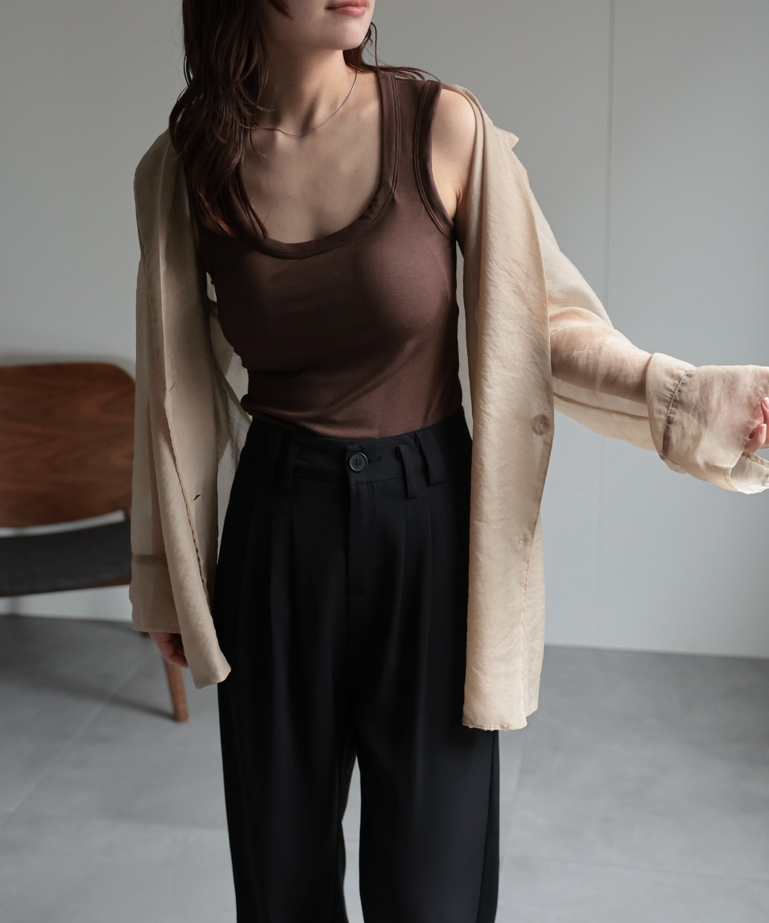 model：156cm　着用サイズ：Mサイズ