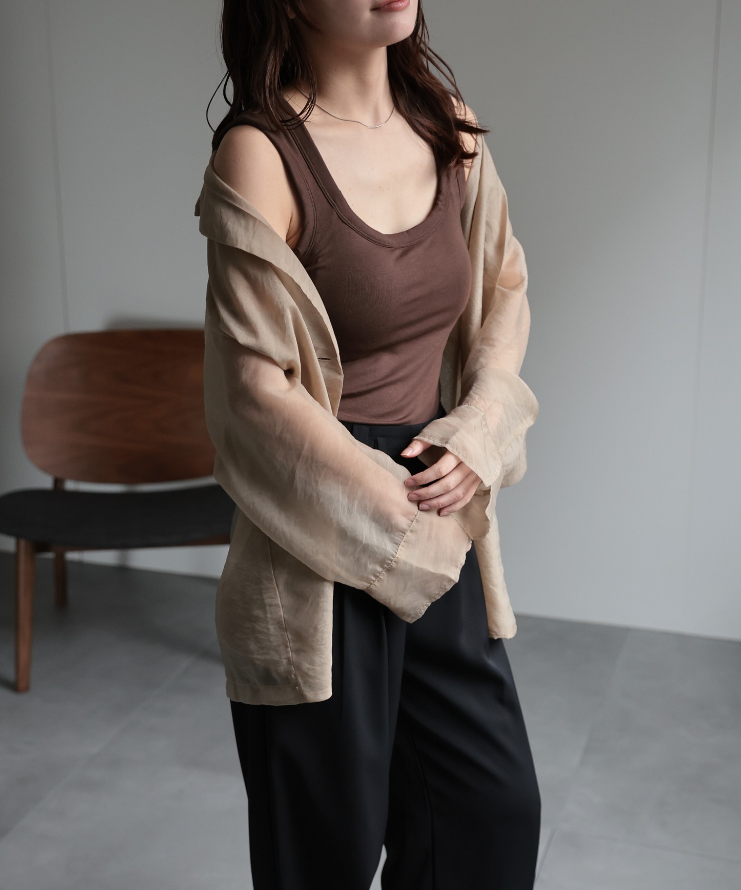 model：156cm　着用サイズ：Mサイズ