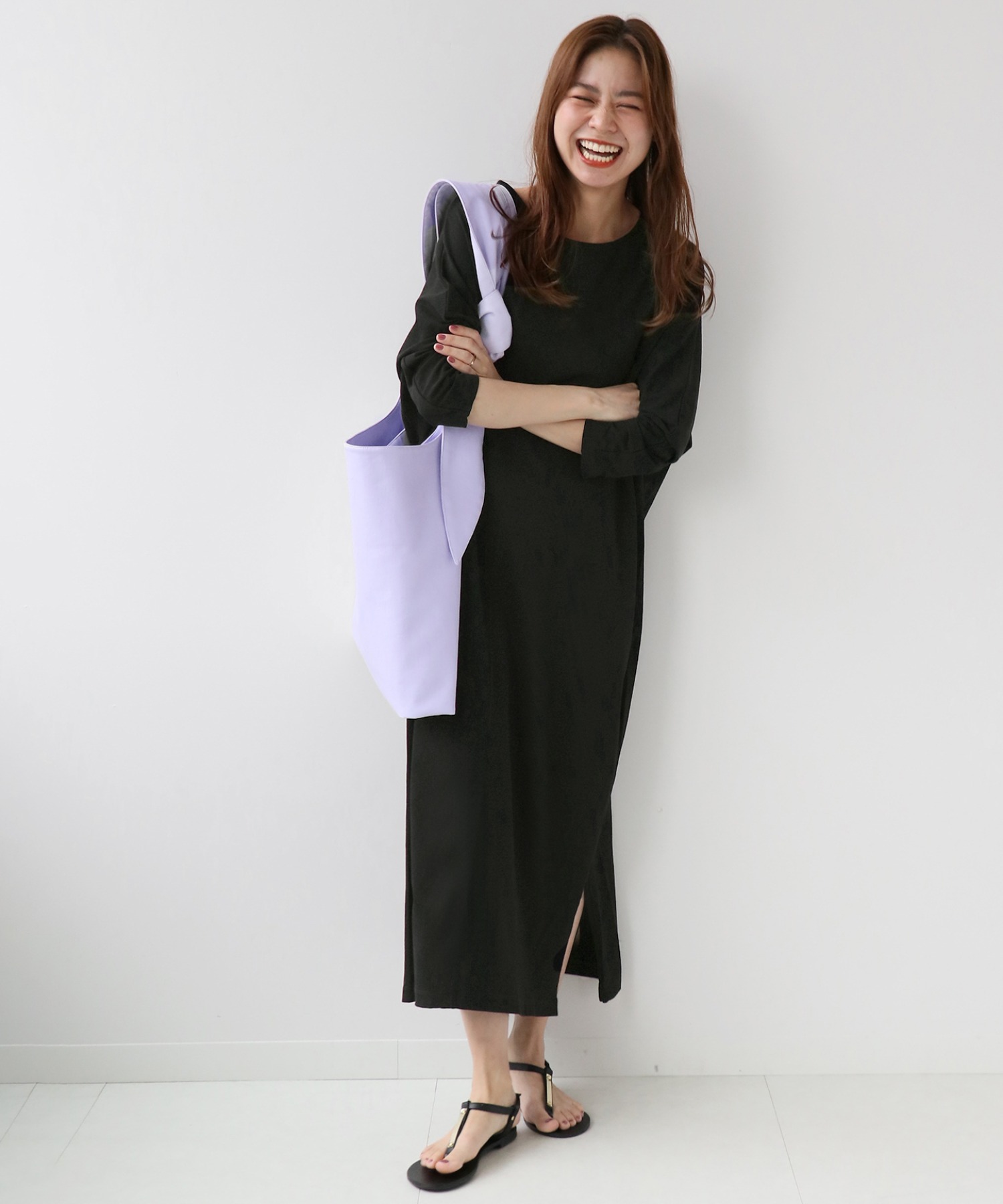 Addictテンジク サイドスリットワンピース Pokretac Cerm Hr