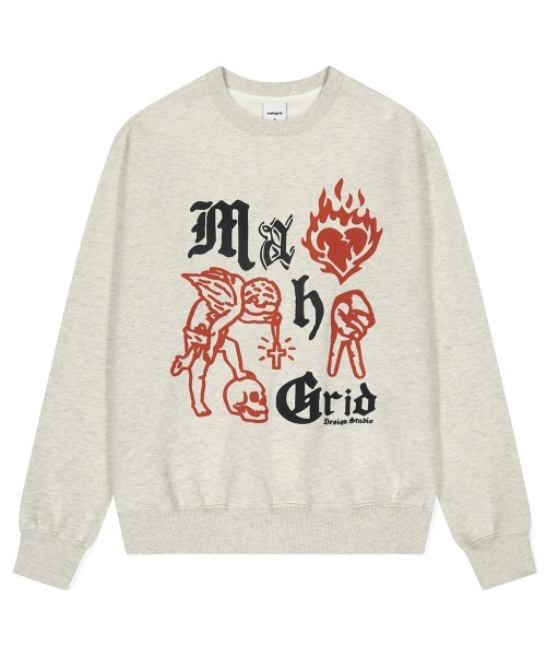 mahagrid/マハグリッド』RHAPAEL SWEATSHIRT/天使スウェット mahagrid