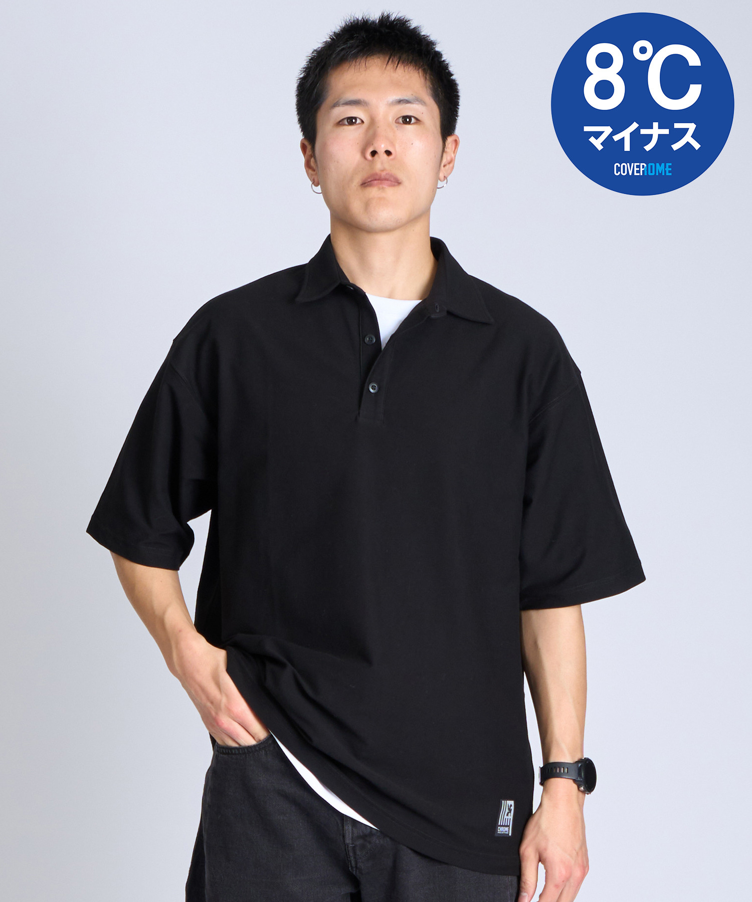 [CHROME] LSC POLO WIDE FIT OG LOGO — логотип‑поло wide fit, воздушное охлаждение, поло с принтом