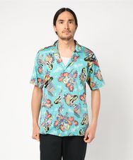 HYS LOUNGEジャカード 総柄シャツ