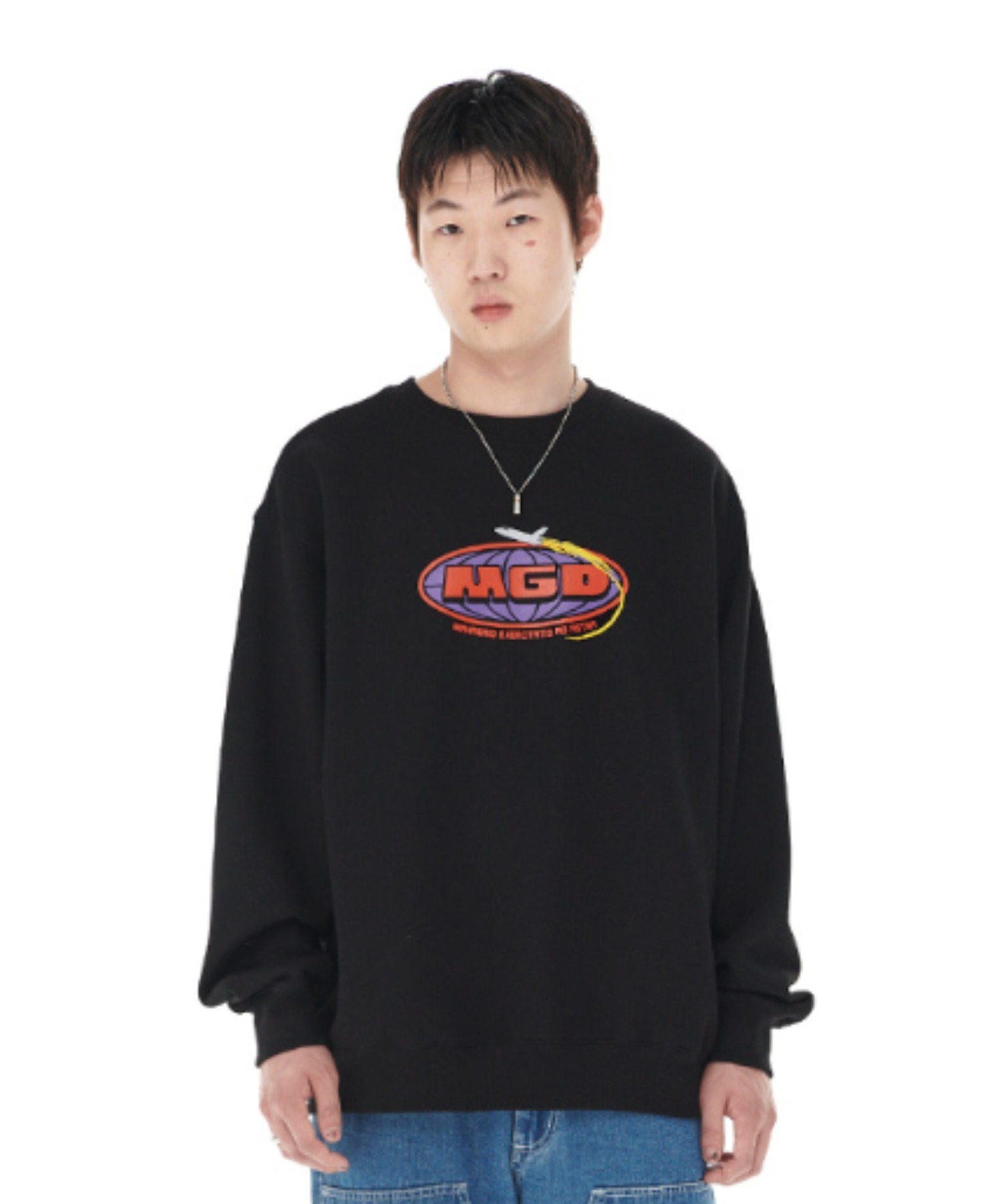 mahagrid/マハグリッド』SPACE ROCKET SWEATSHIRT/ロケットデザイン