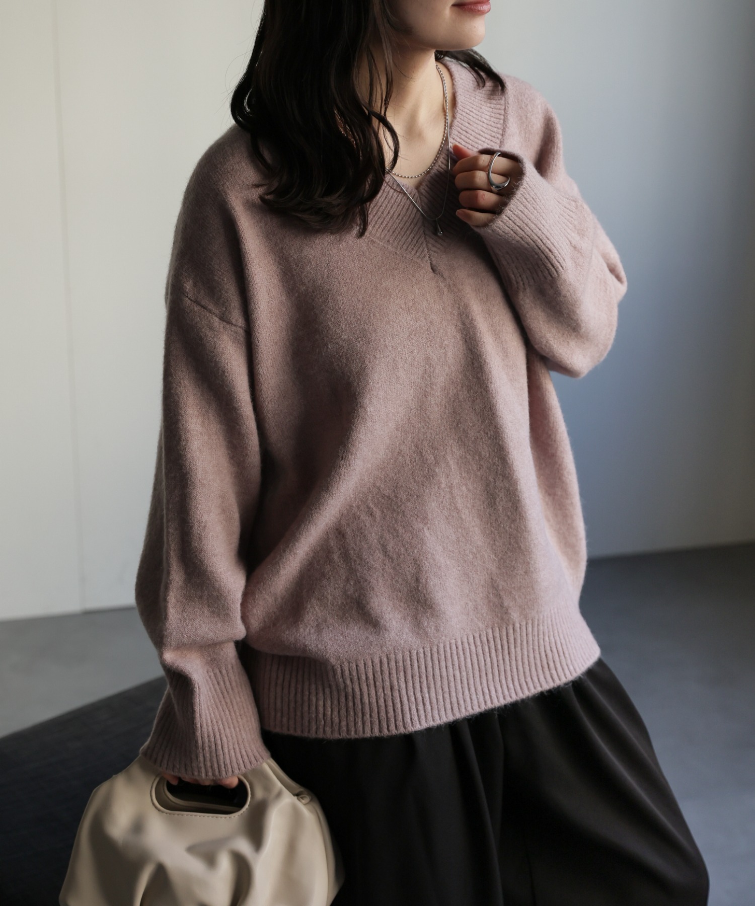 model：156cm 着用サイズ：FREE