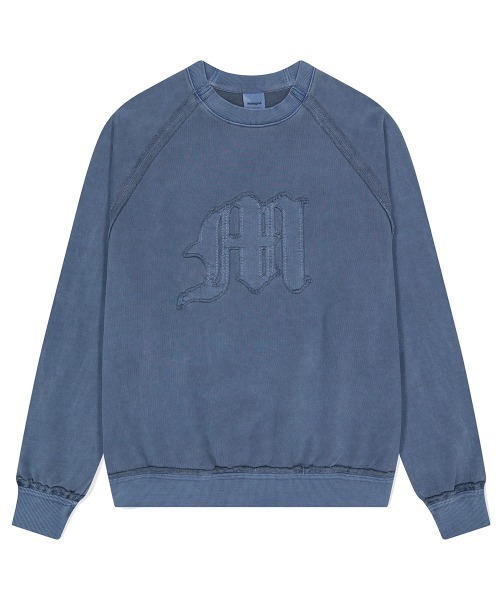 mahagrid/マハグリッド』RAW CUT M LOGO PIGMENT SWEATSHIRT/Mロゴ