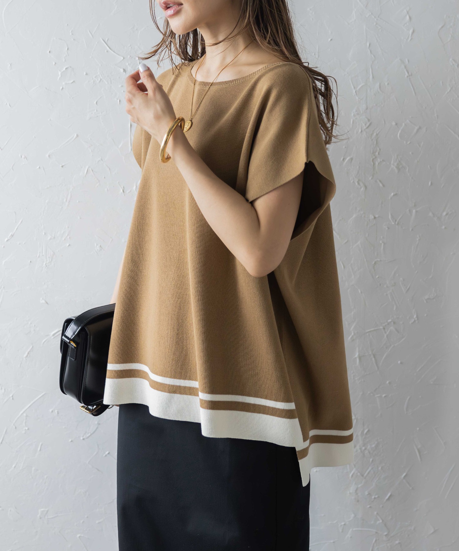 model：H165 着用サイズ：FREE