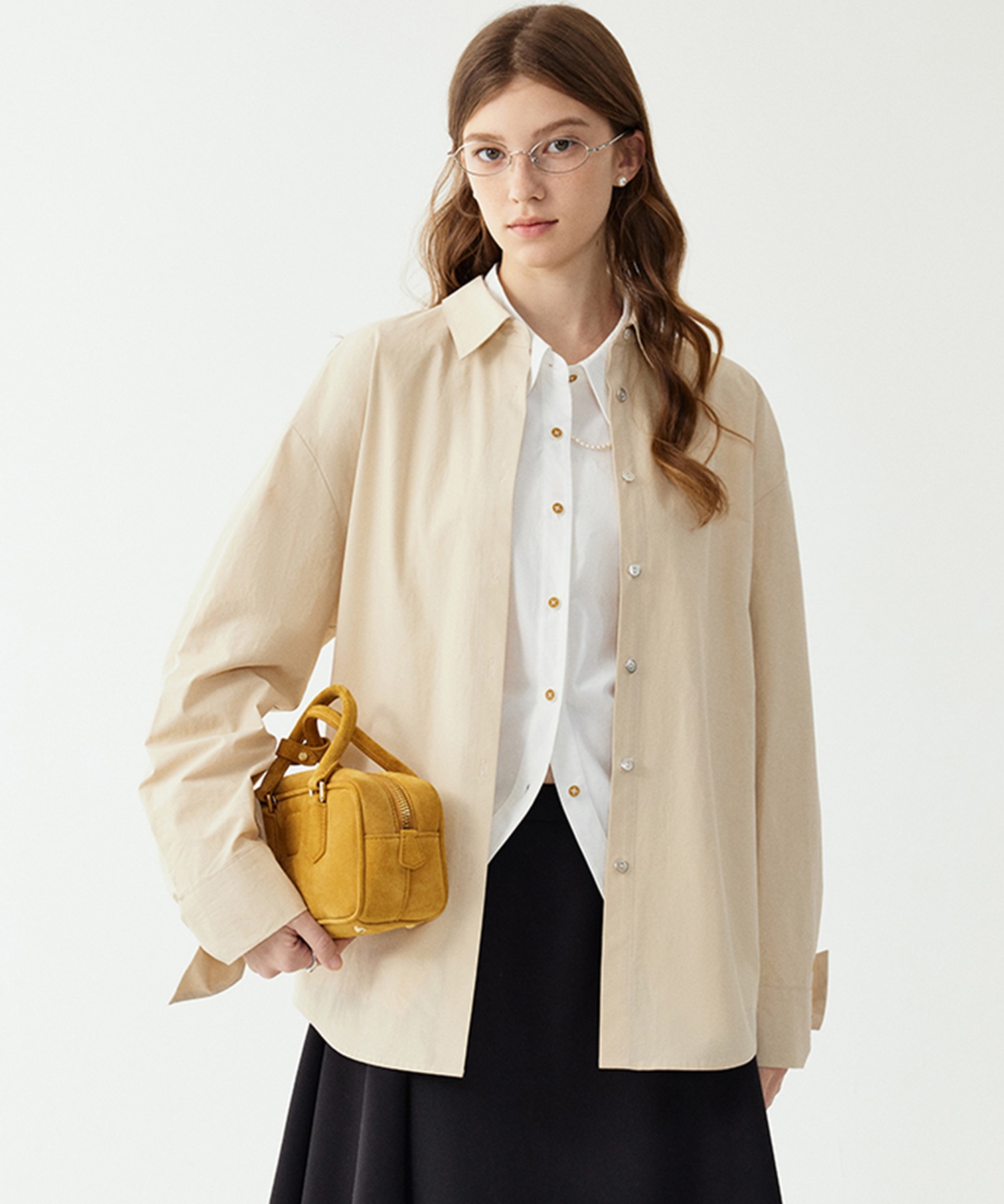 リボンデザインカフス コットンシャツ FC25S104【Fano Studios