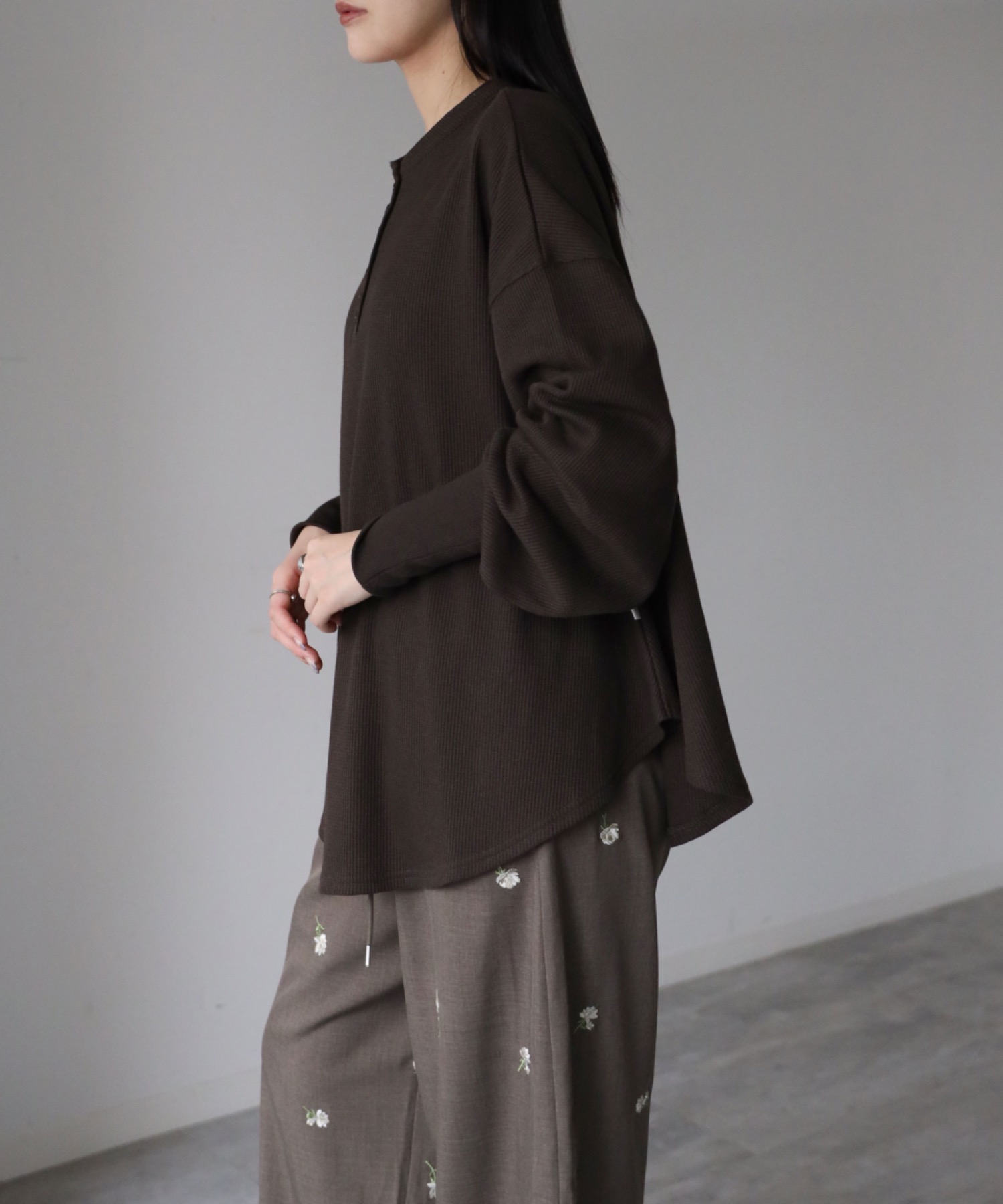 model：164cm. 着用サイズ：FREE