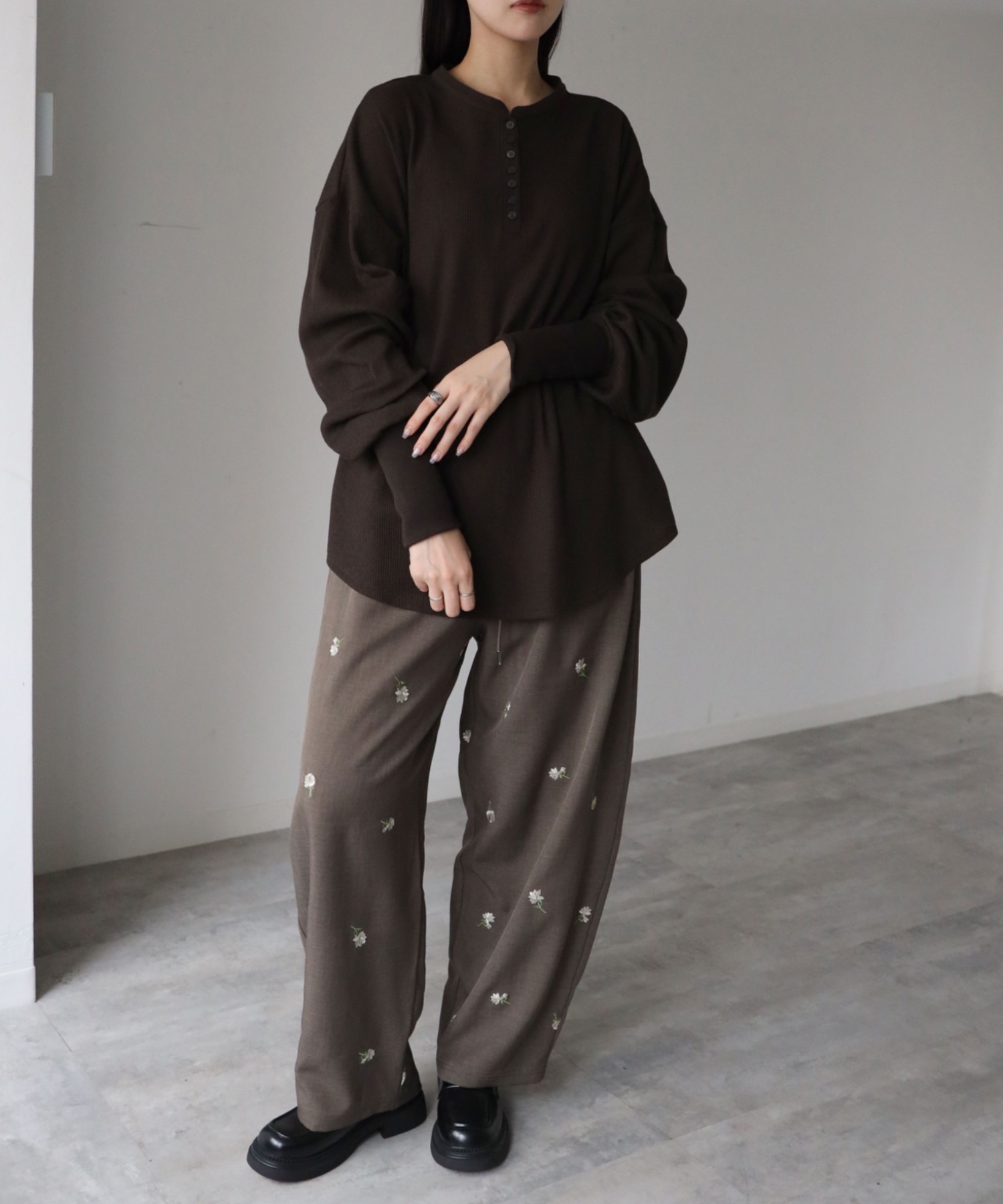 model：164cm. 着用サイズ：FREE