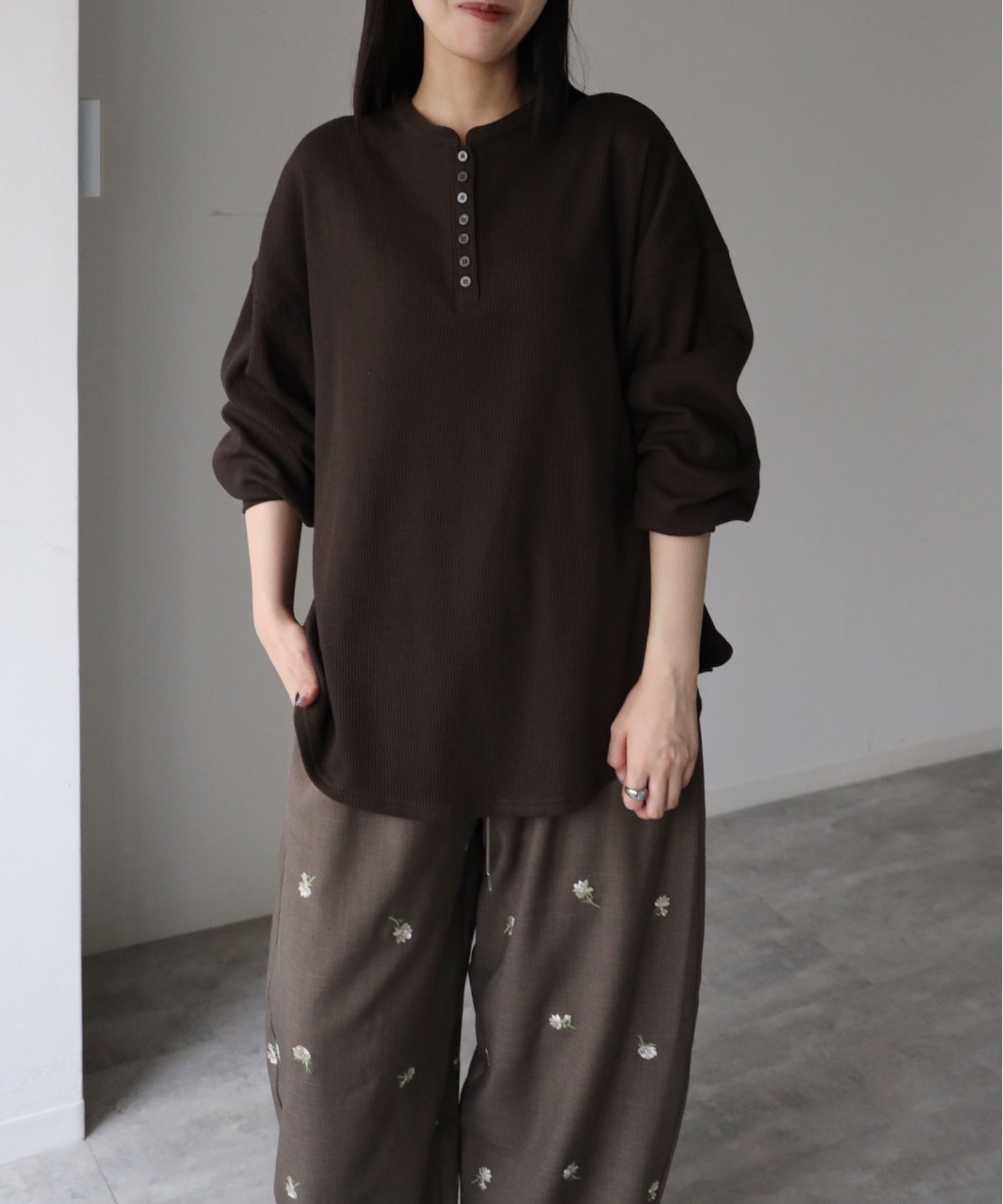 model：164cm. 着用サイズ：FREE