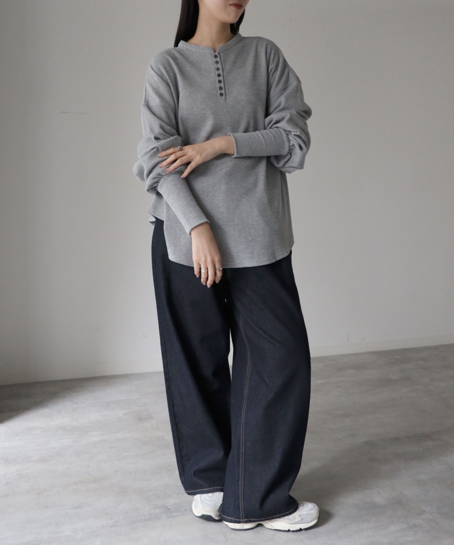 model：164cm. 着用サイズ：FREE