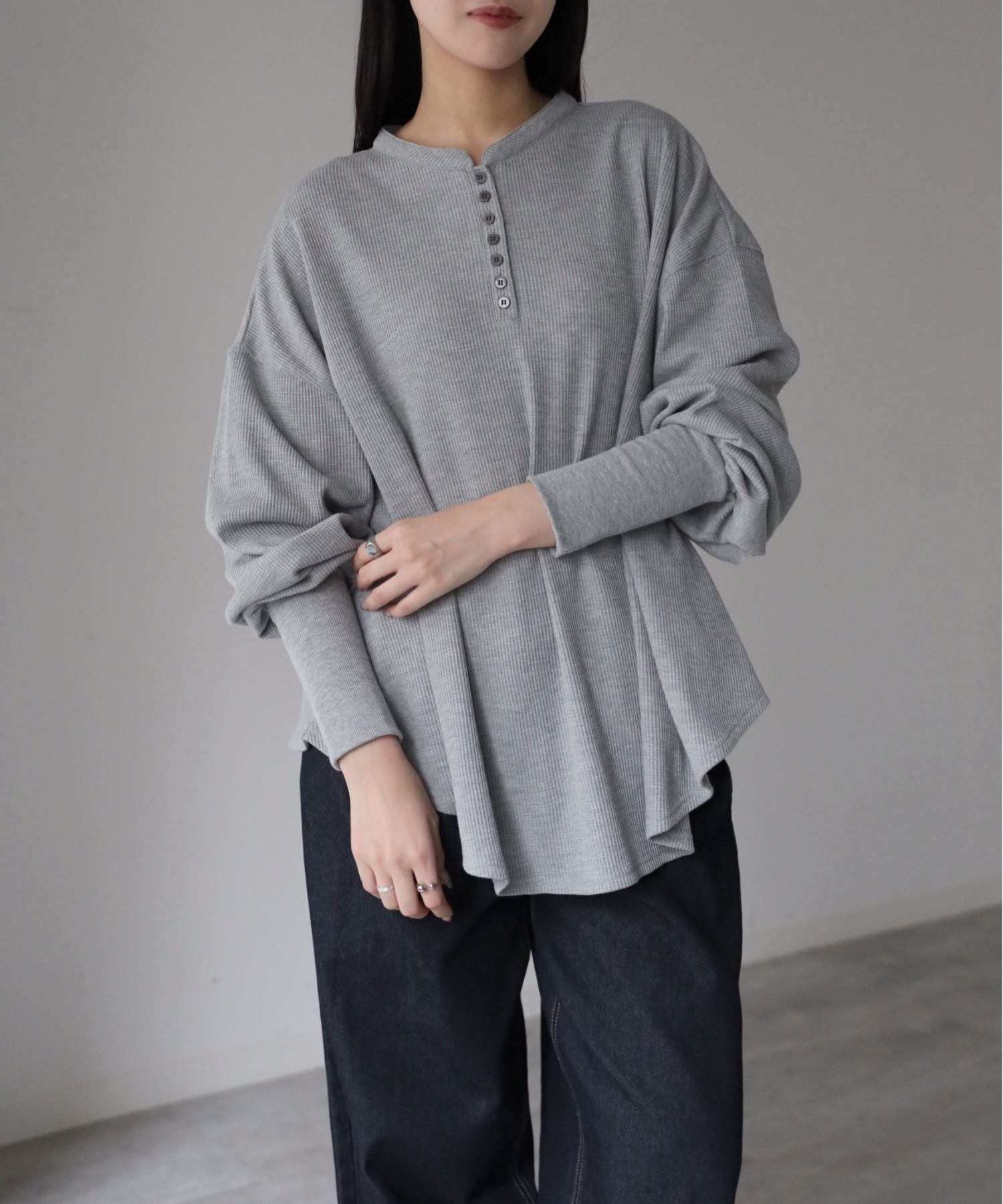 model：164cm. 着用サイズ：FREE