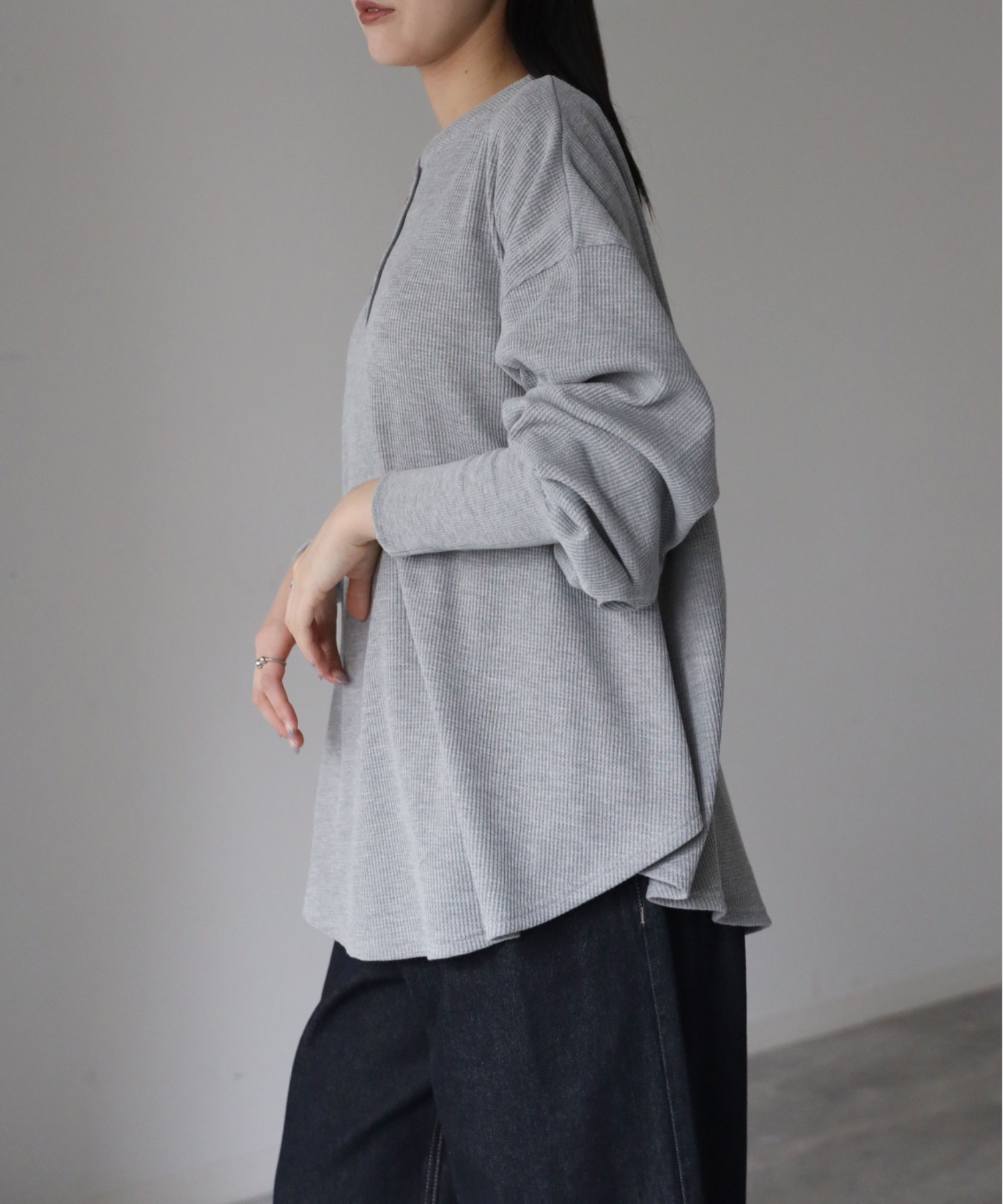 model：164cm. 着用サイズ：FREE