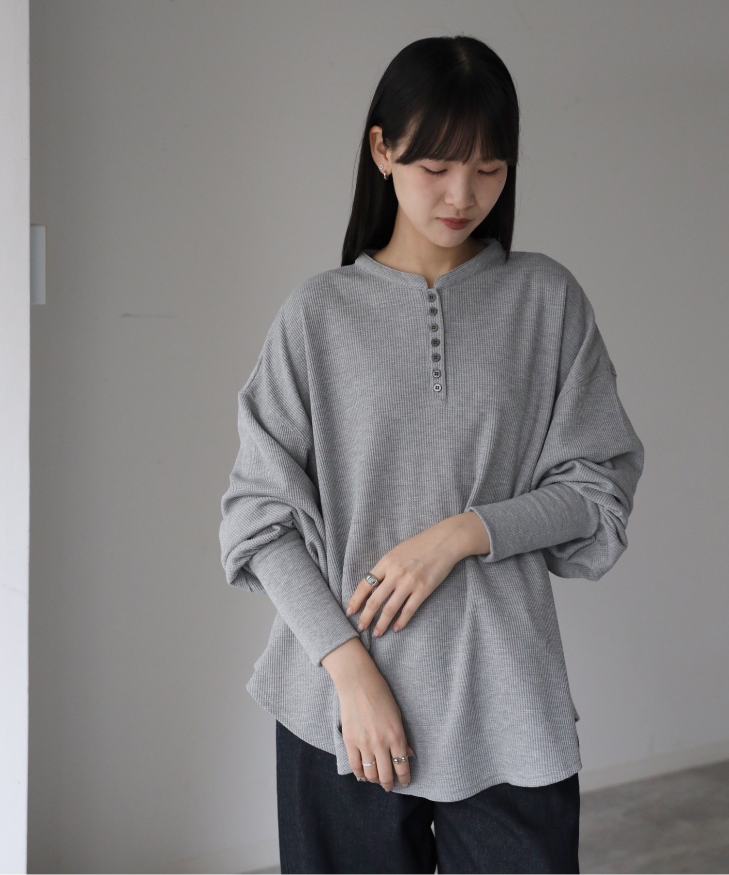 model：164cm. 着用サイズ：FREE