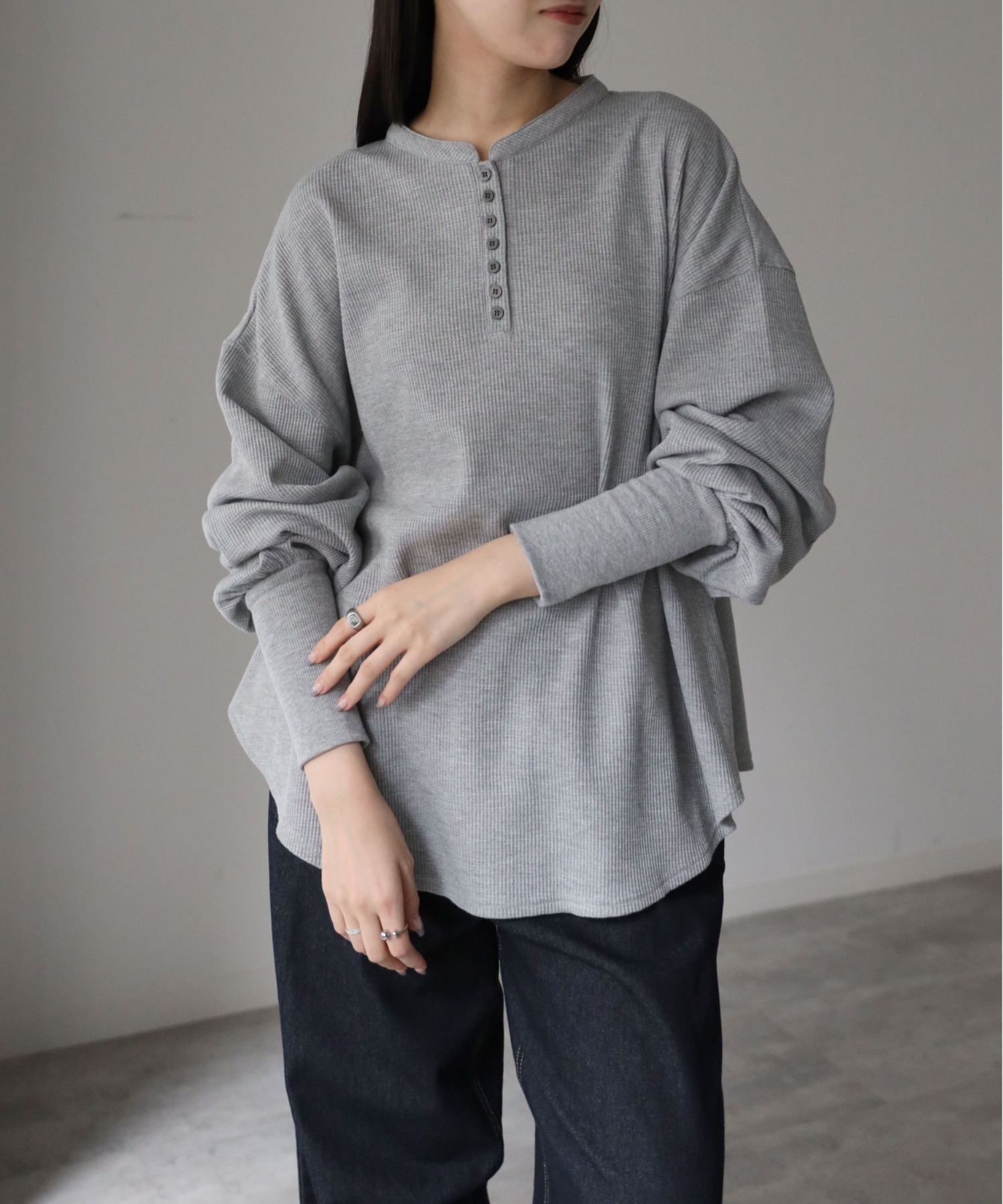 model：164cm. 着用サイズ：FREE