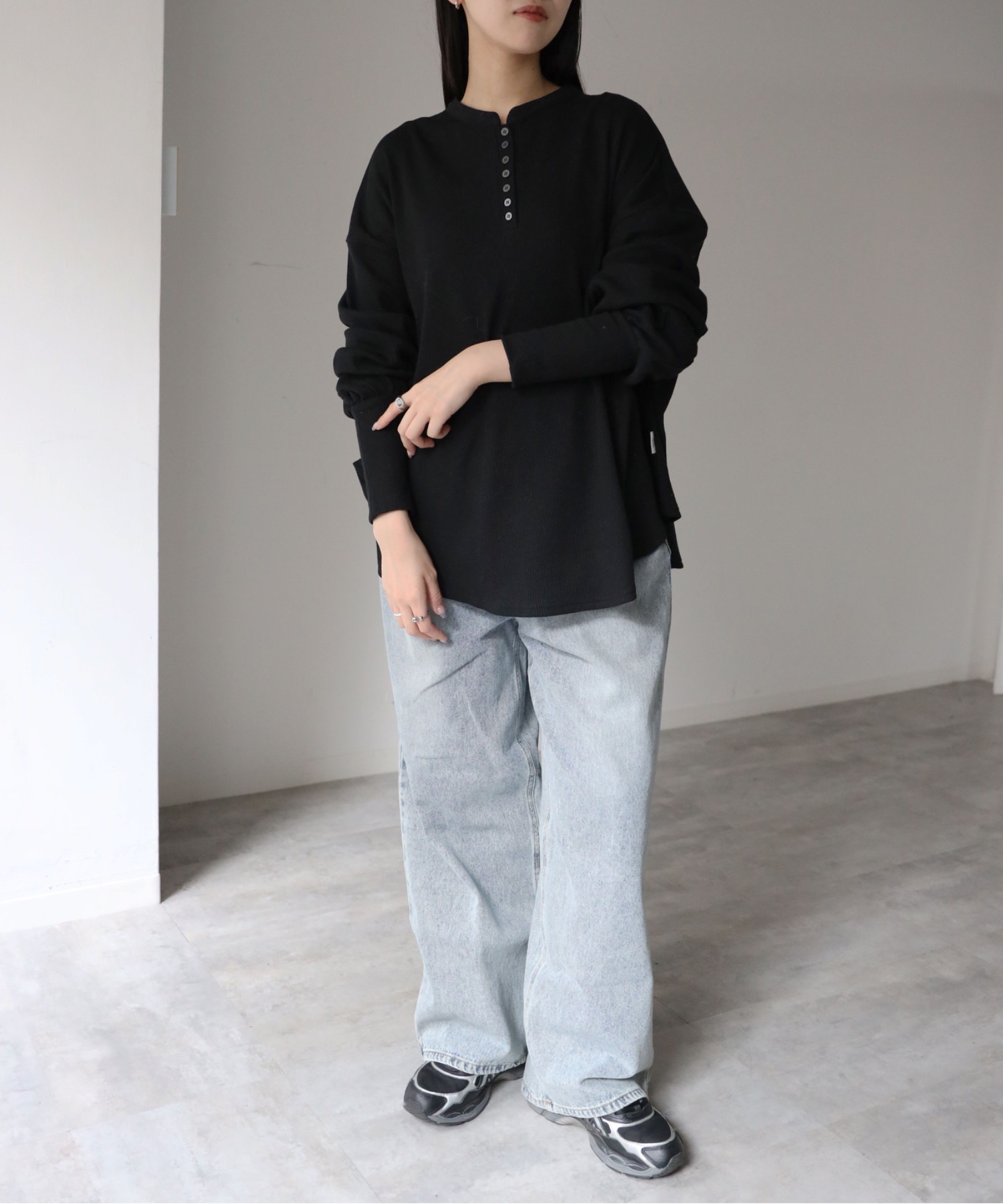 model：164cm. 着用サイズ：FREE