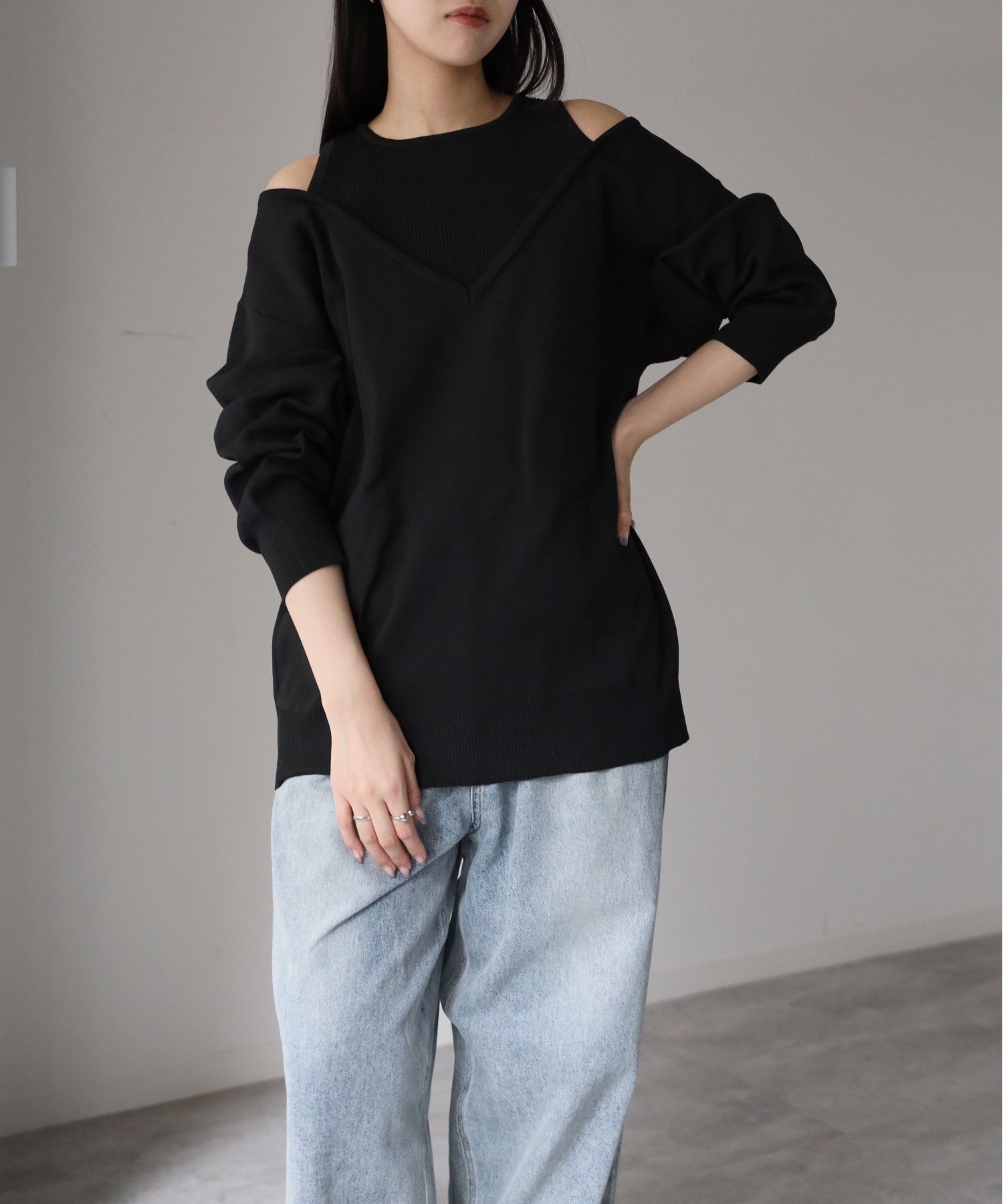 model：164cm. 着用サイズ：FREE