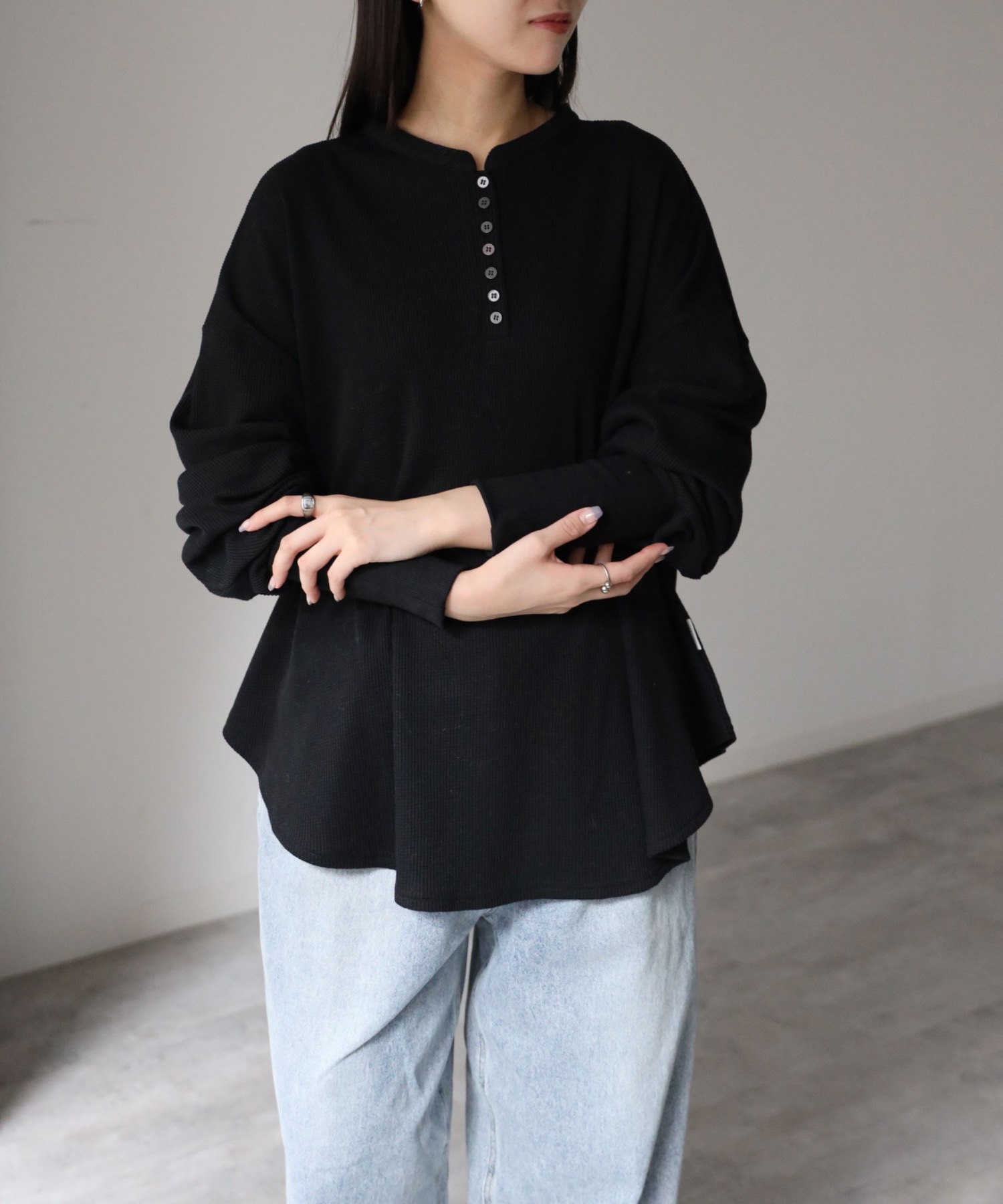 model：164cm. 着用サイズ：FREE