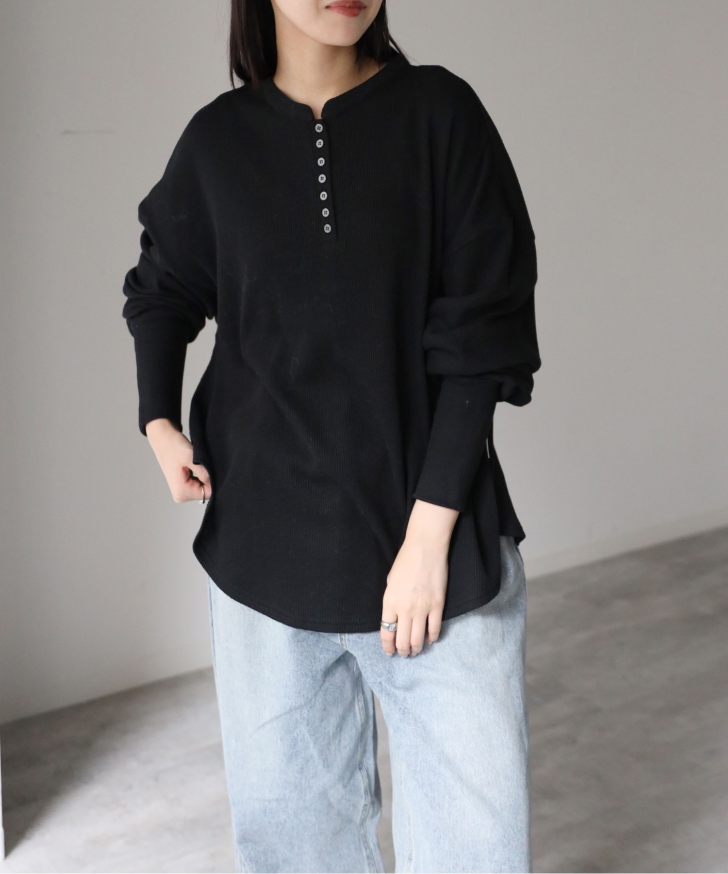 model：164cm. 着用サイズ：FREE