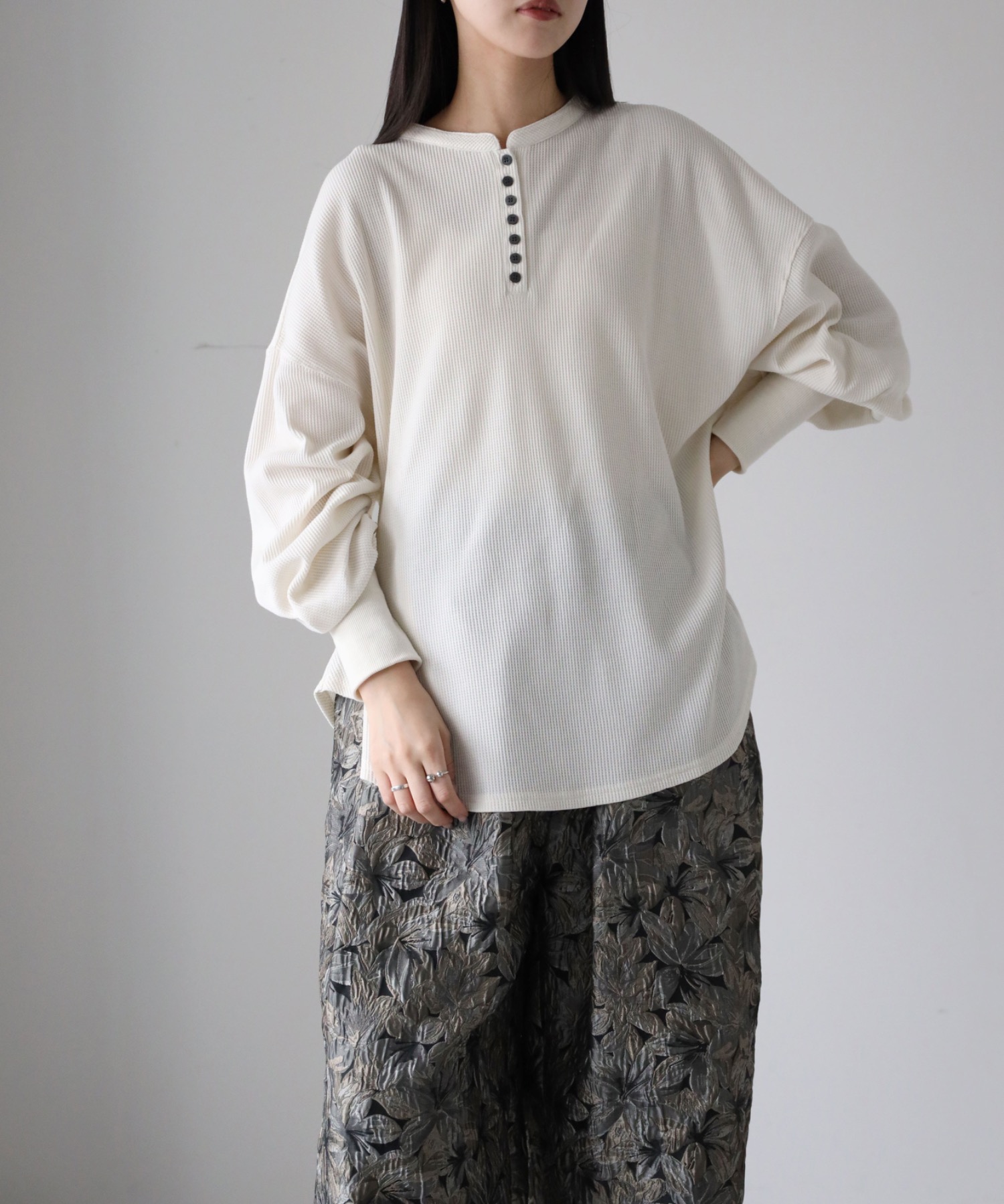 model：164cm. 着用サイズ：FREE