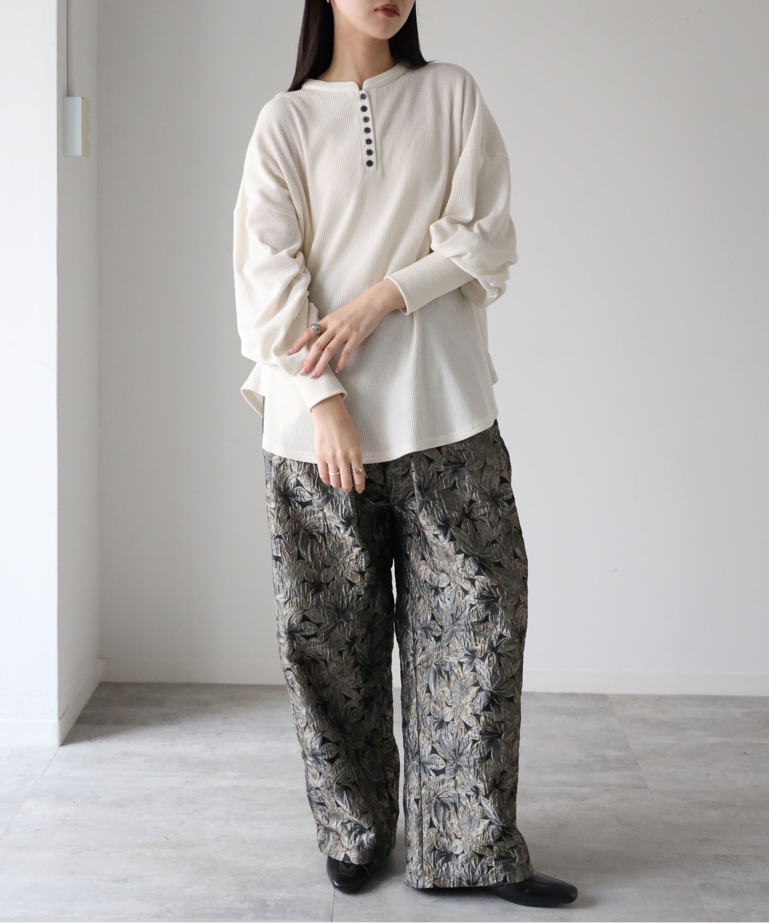 model：164cm. 着用サイズ：FREE