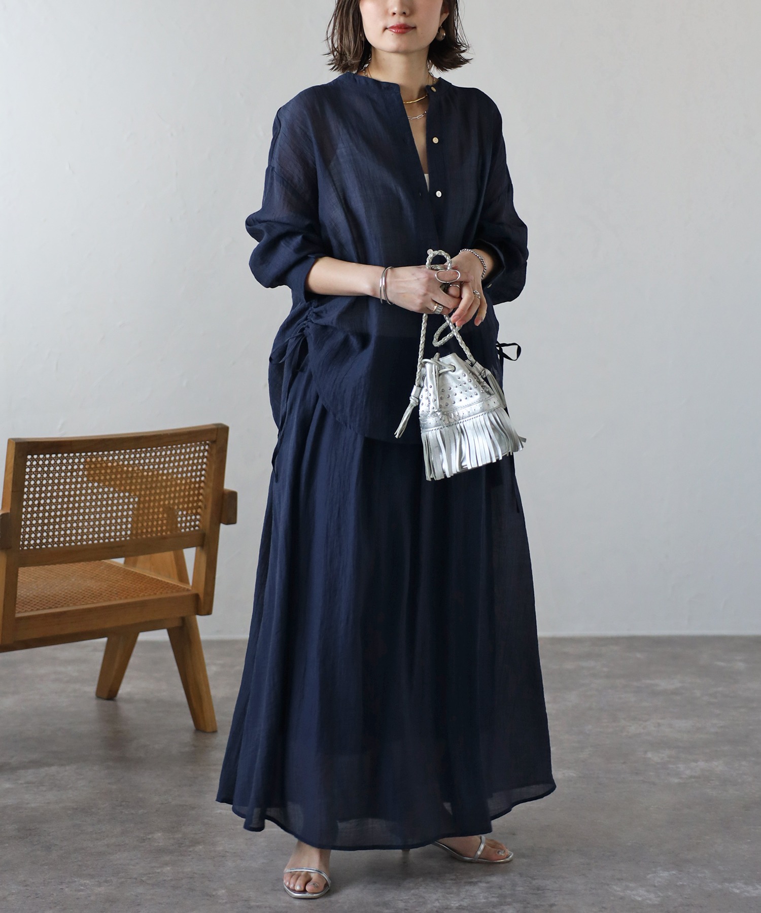 model：H158 着用サイズ：FREE