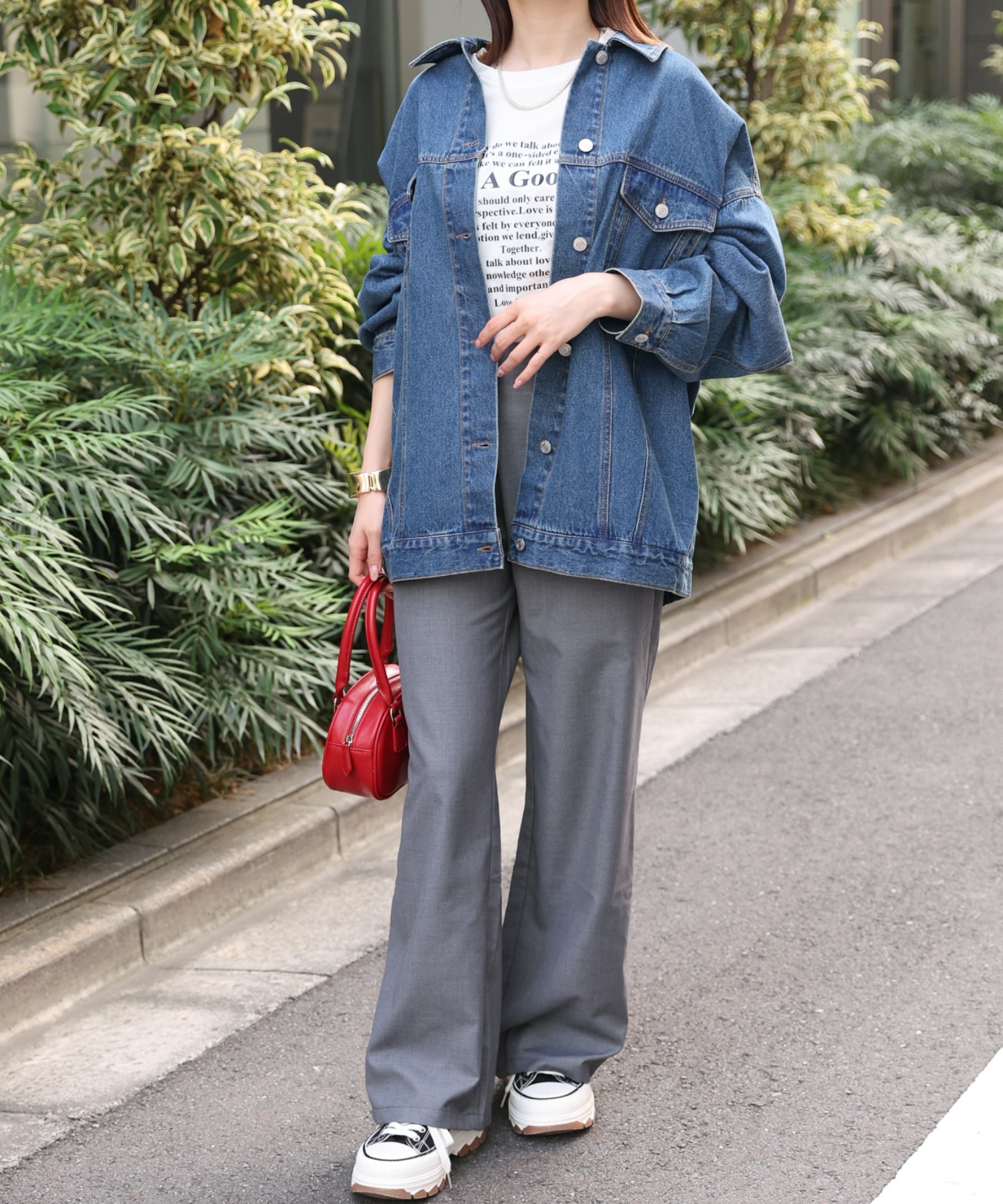 model：162cm 着用サイズ：F