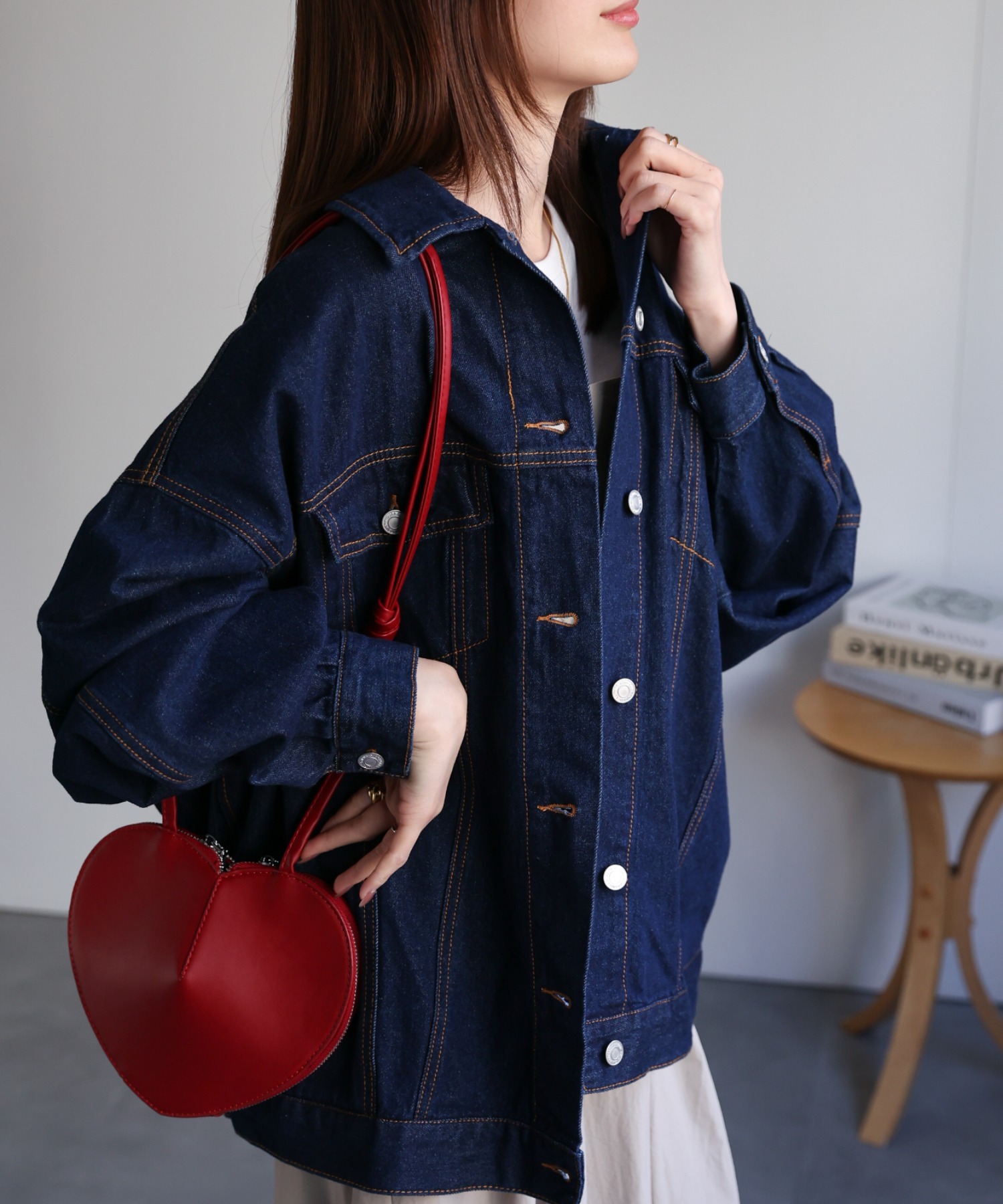 model：162cm 着用サイズ：F