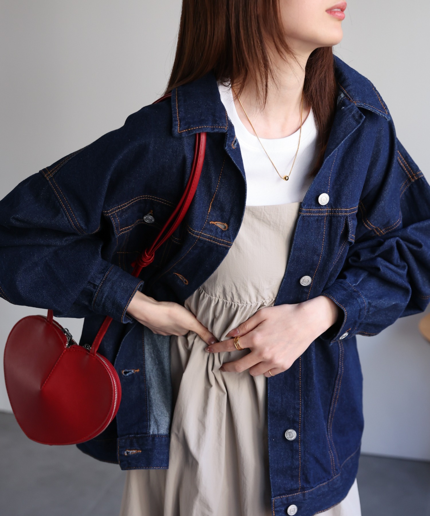 model：162cm 着用サイズ：F