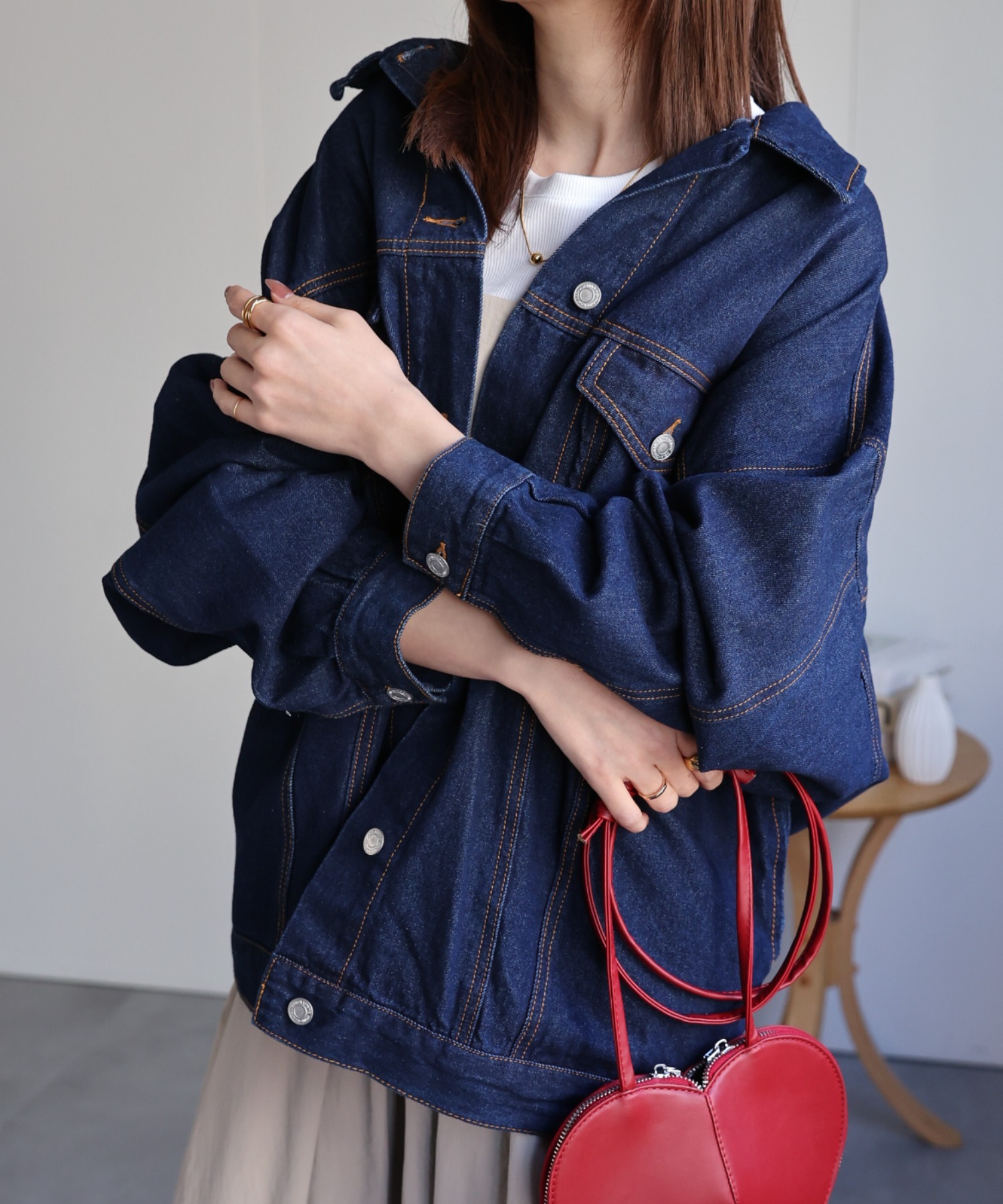 model：162cm 着用サイズ：F