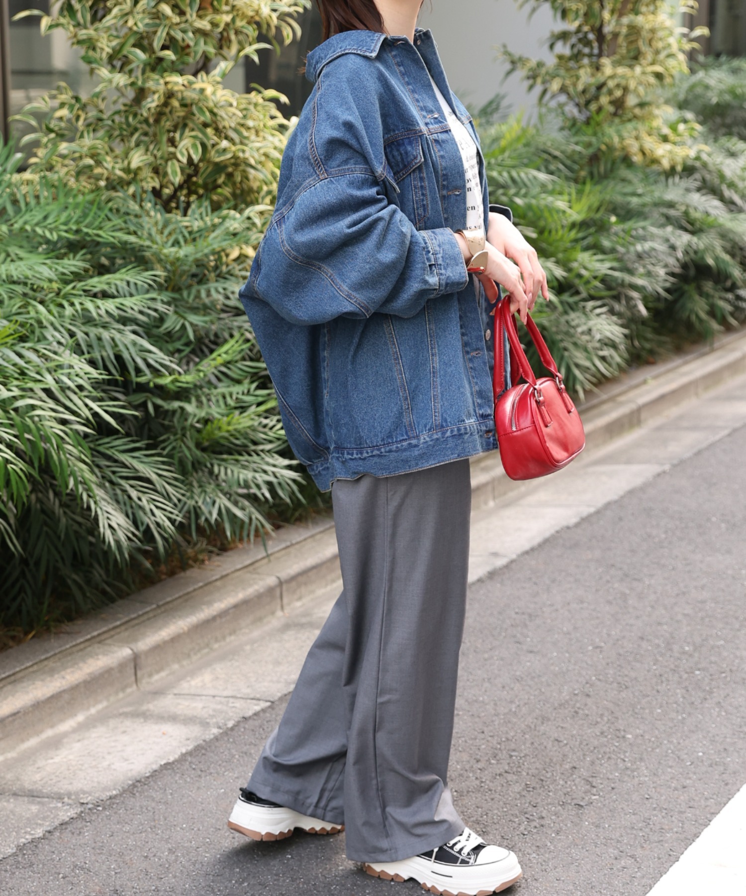 model：162cm 着用サイズ：F