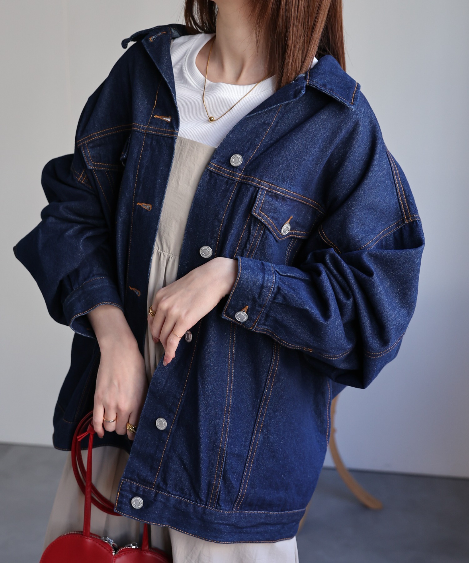 model：162cm 着用サイズ：F