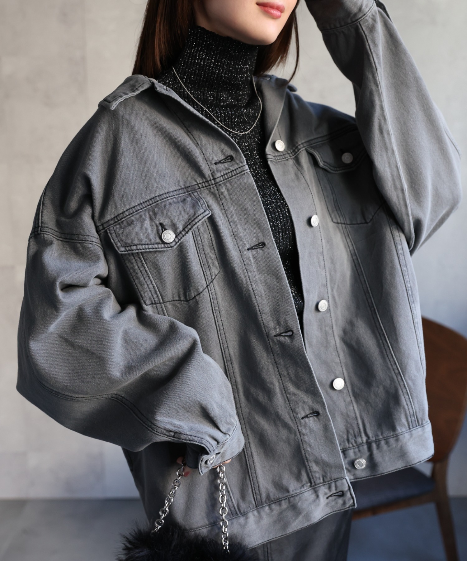 model：162cm 着用サイズ：F