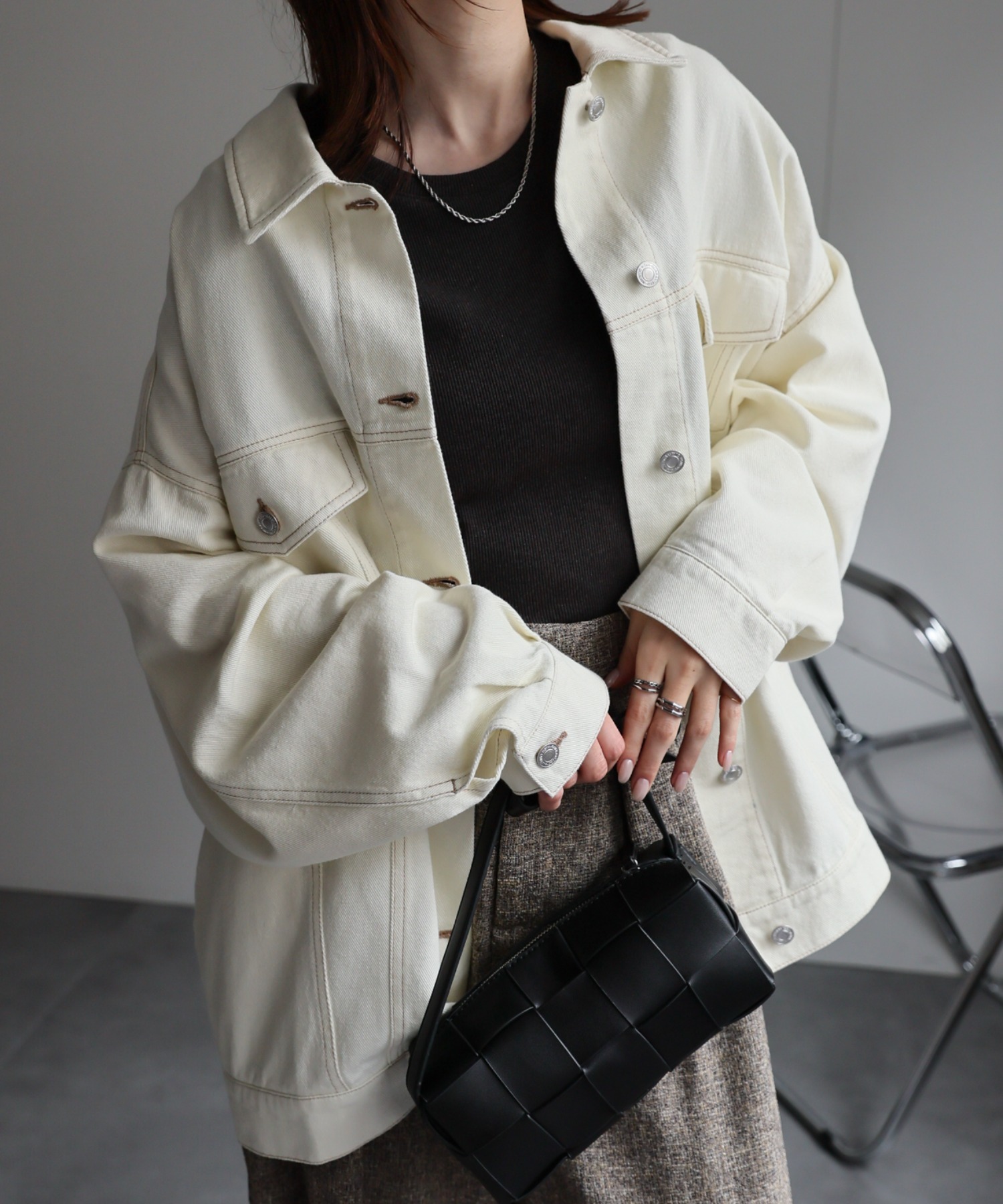 model：162cm 着用サイズ：F