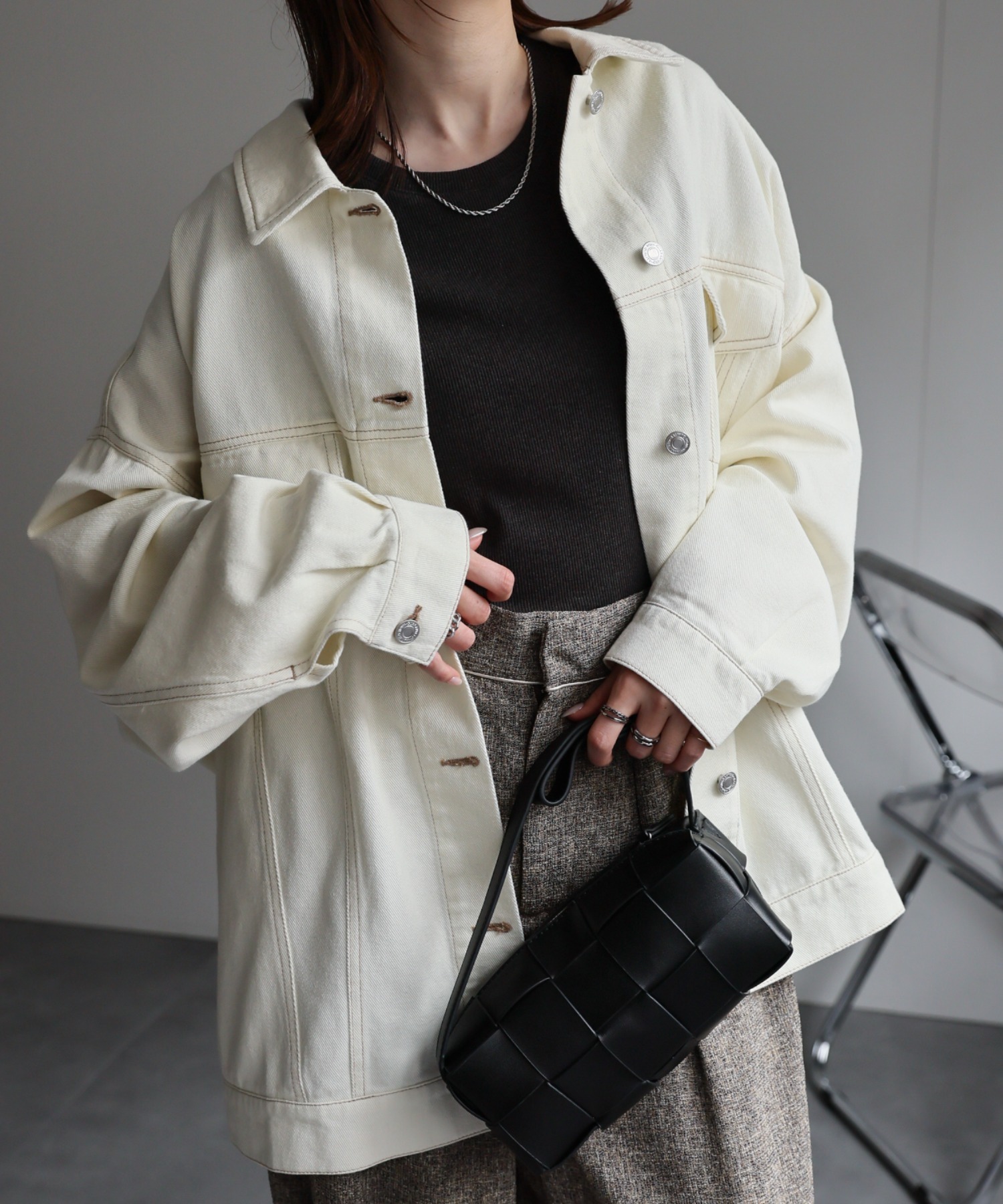 model：162cm 着用サイズ：F