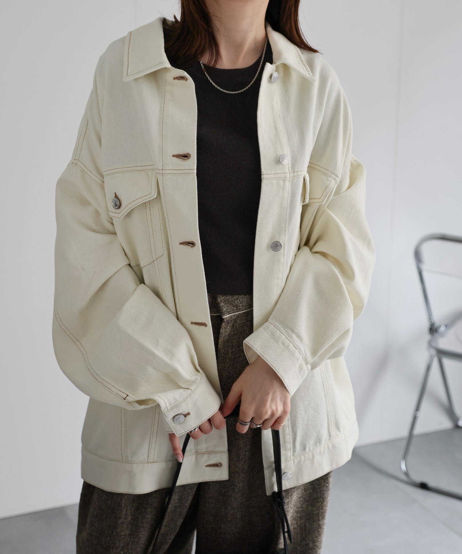 model：162cm 着用サイズ：F