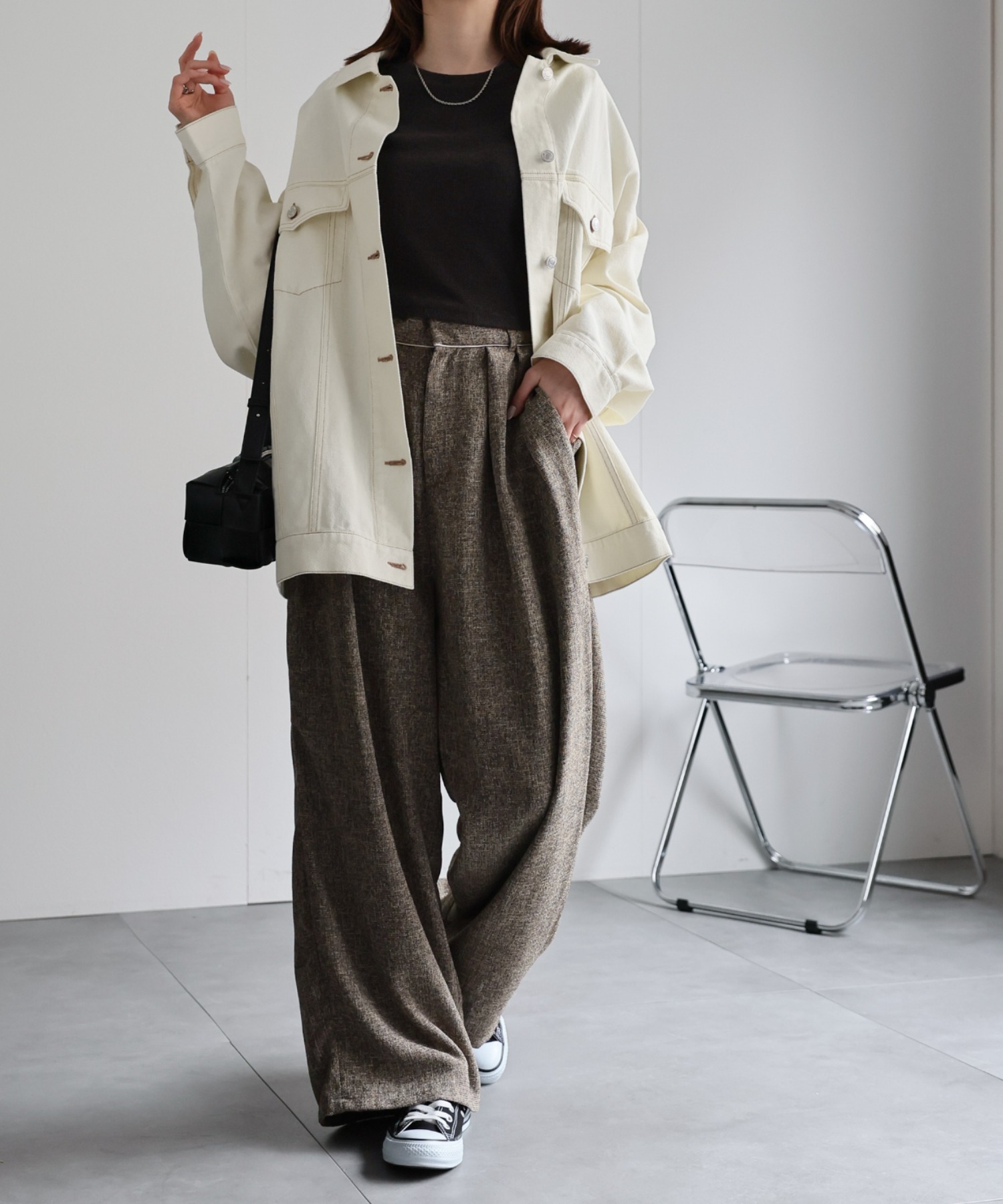 model：162cm 着用サイズ：F