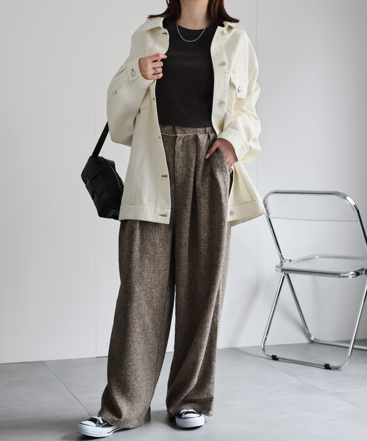 model：162cm 着用サイズ：F